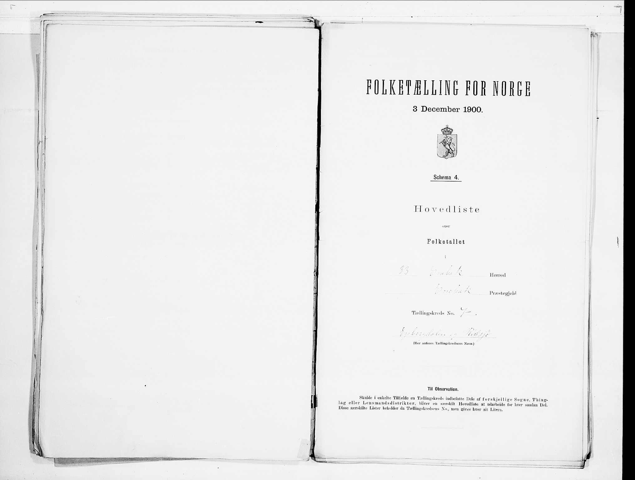 SAO, 1900 census for Enebakk, 1900, p. 4