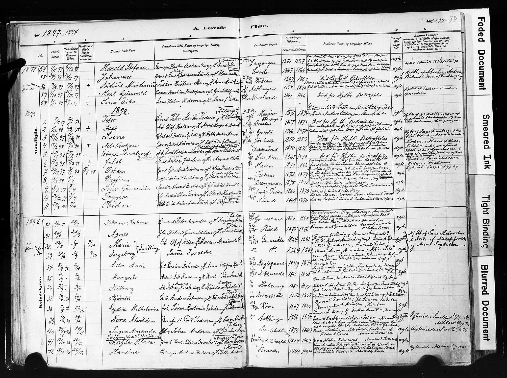 Eidanger kirkebøker, AV/SAKO-A-261/F/Fa/L0012: Parish register (official) no. 12, 1879-1900, p. 75