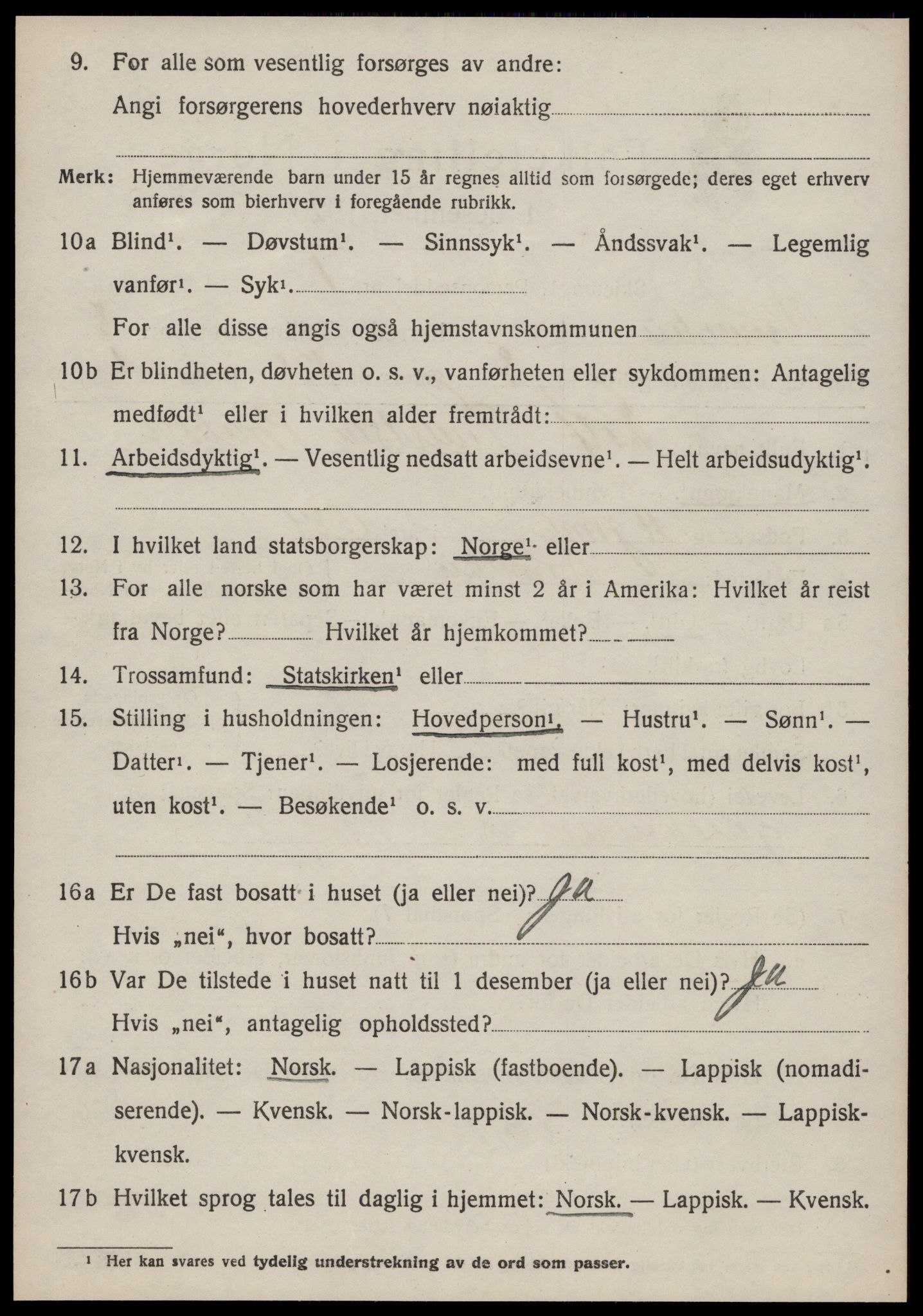 SAT, 1920 census for Rennebu, 1920, p. 5343