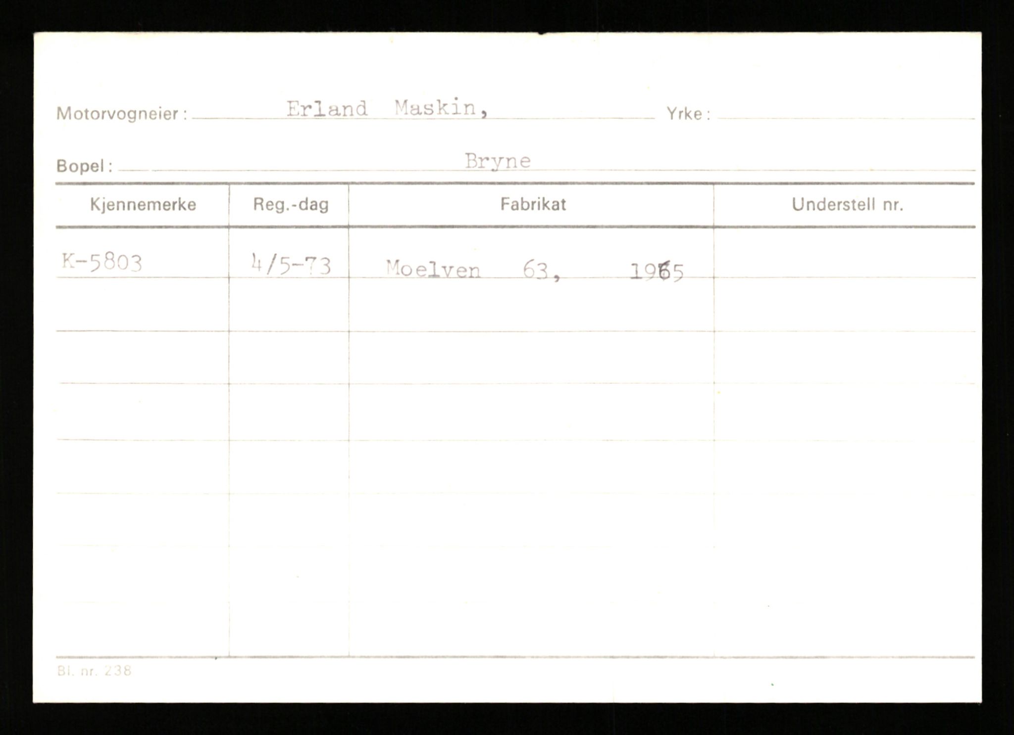 Stavanger trafikkstasjon, AV/SAST-A-101942/0/G/L0002: Registreringsnummer: 5791 - 10405, 1930-1971, p. 7