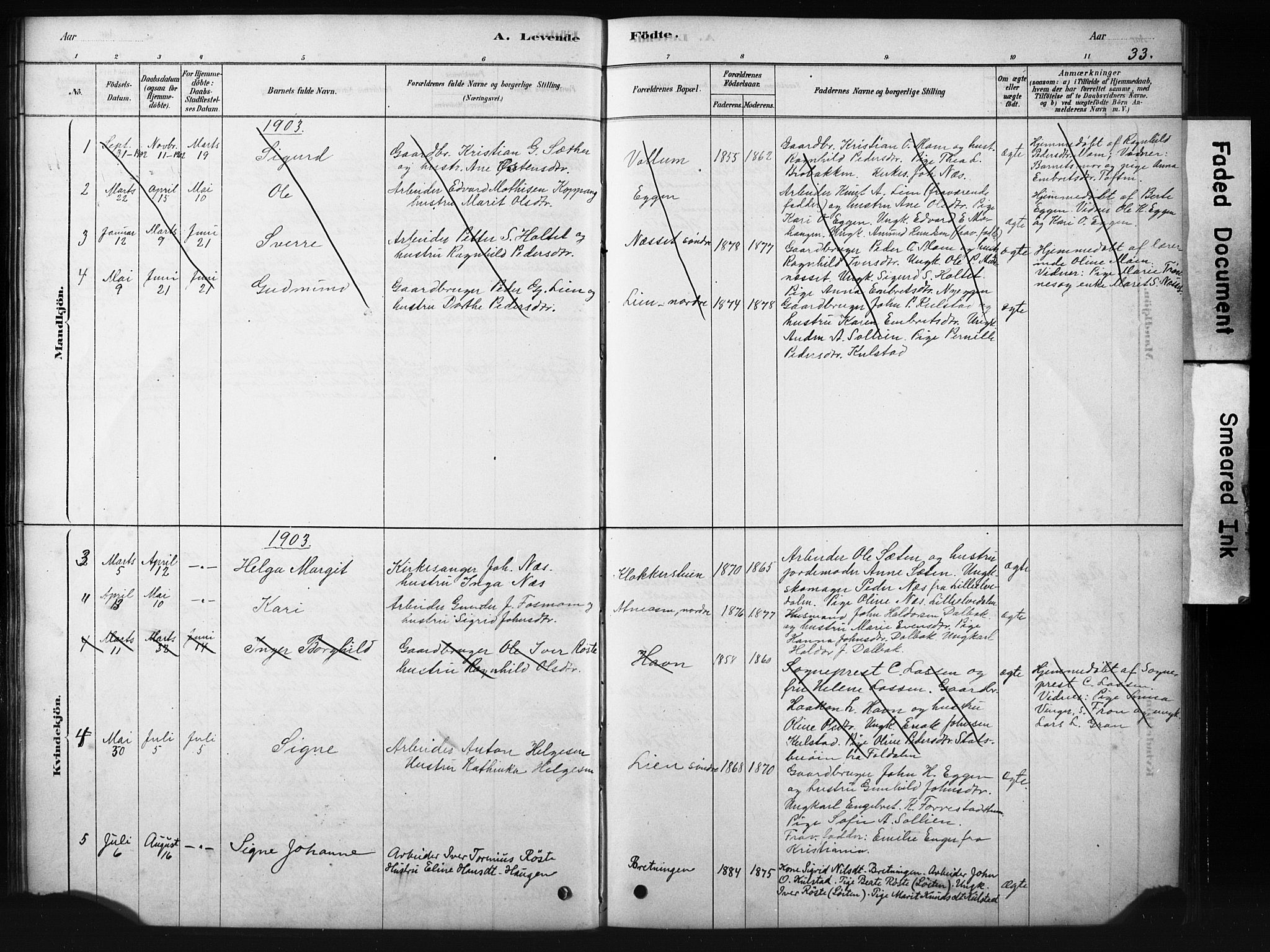 Sollia prestekontor, AV/SAH-PREST-050/H/Ha/Hab/L0002: Parish register (copy) no. 2, 1880-1933, p. 33