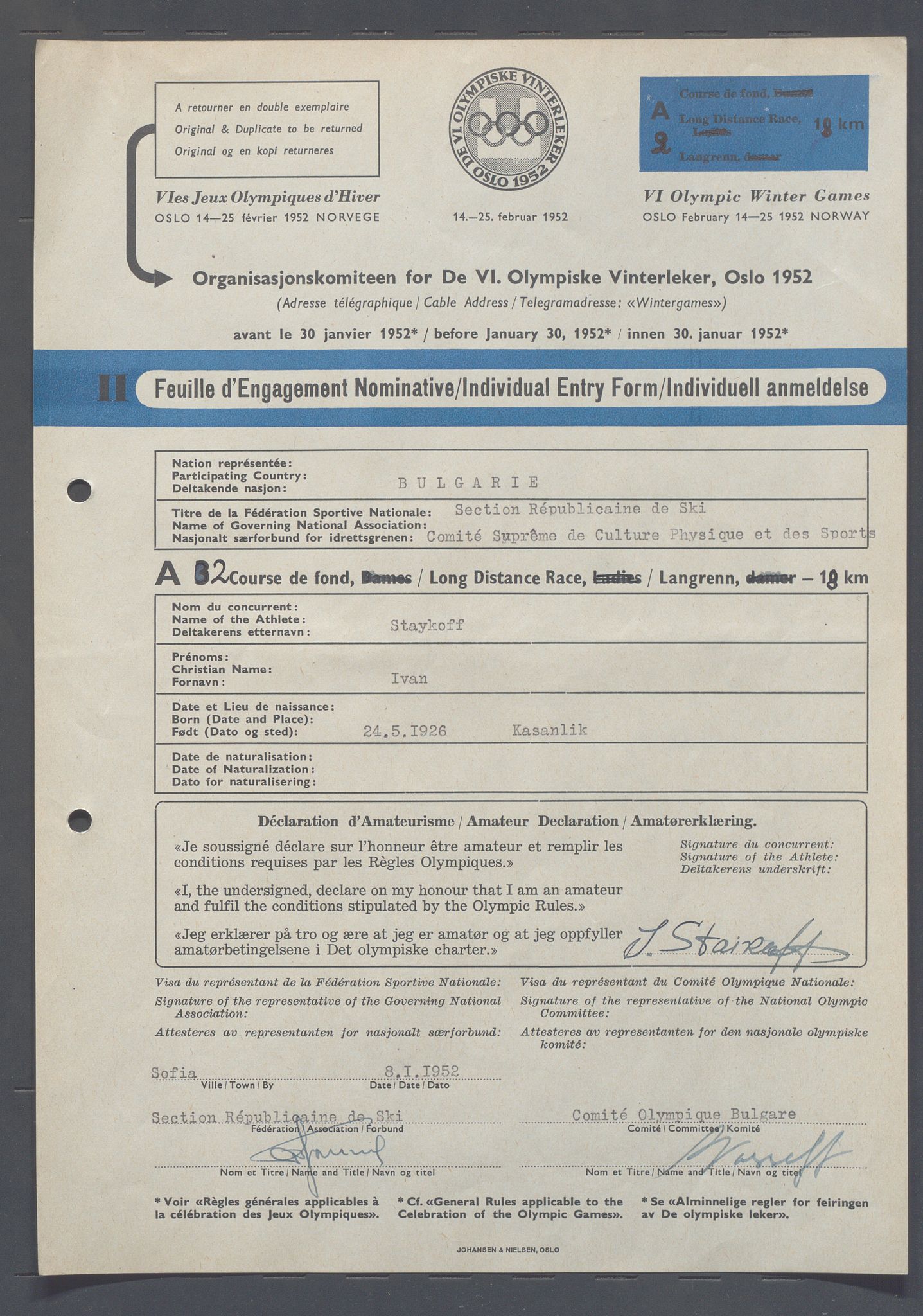 Organisasjonskomiteen for de VI. olympiske vinterleker, OBA/A-20130/H/Ha, 1951-1952, p. 73