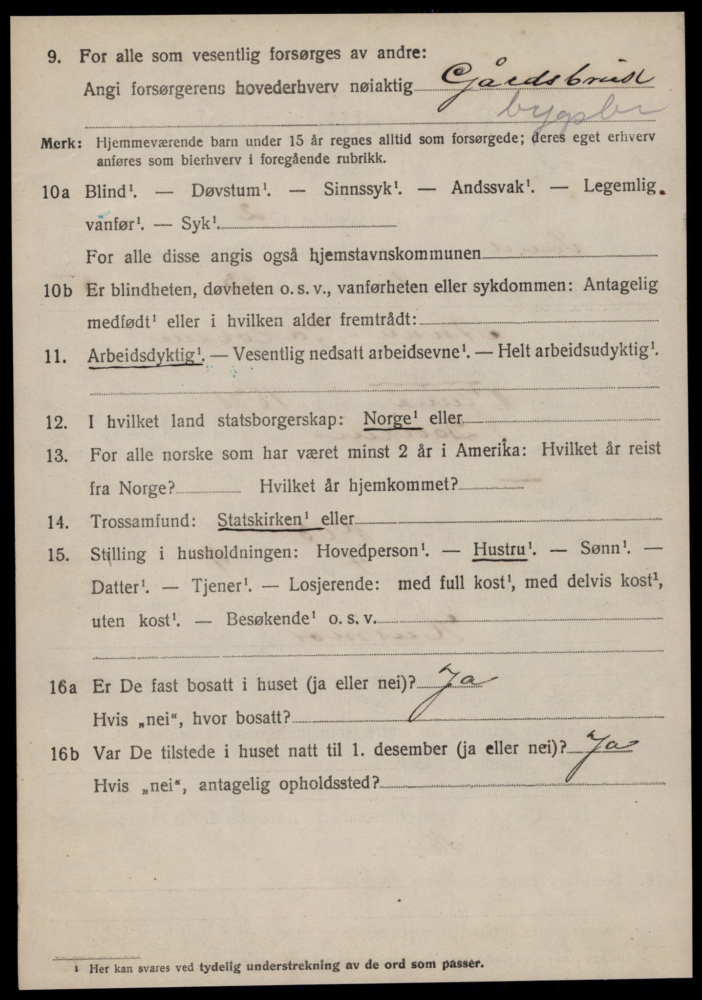 SAT, 1920 census for Sande (MR), 1920, p. 5097