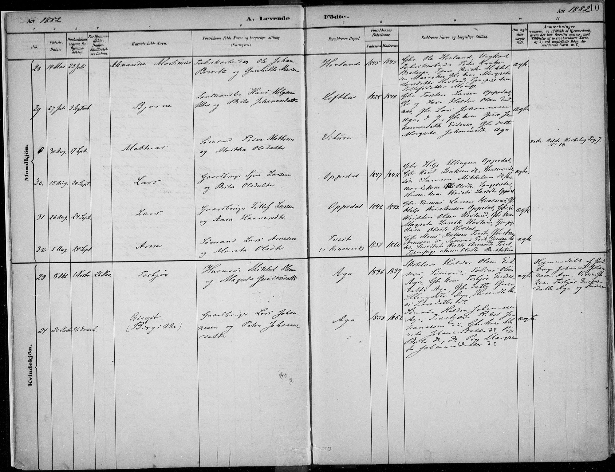 Ullensvang sokneprestembete, SAB/A-78701/H/Haa: Parish register (official) no. B  1, 1882-1918, p. 10