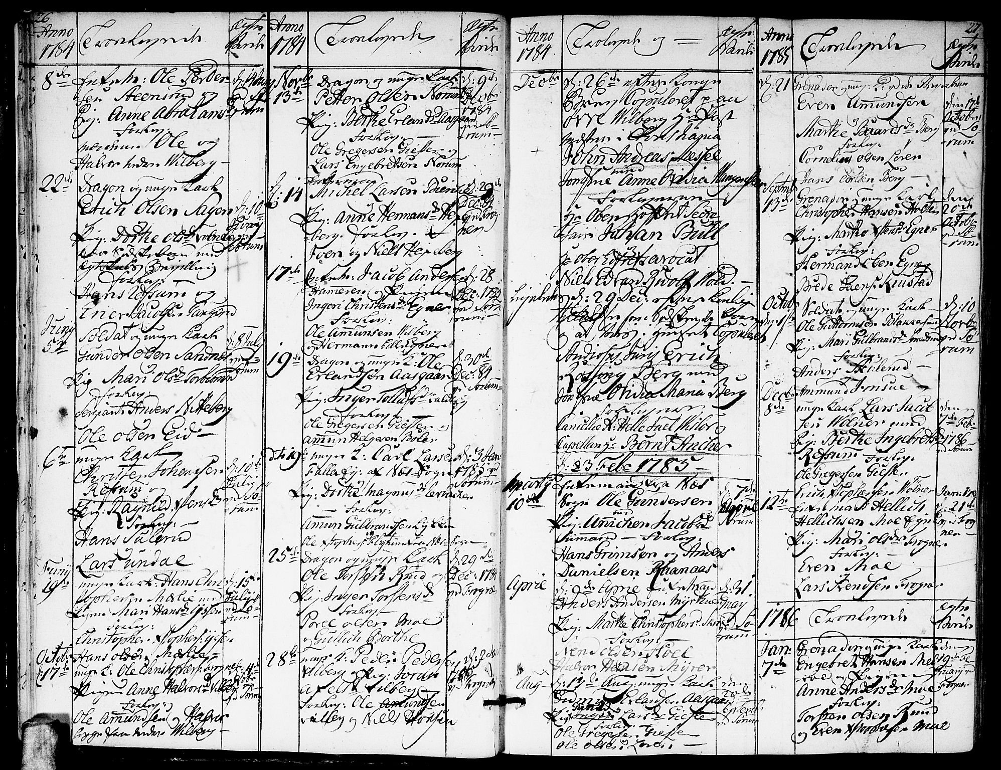 Sørum prestekontor Kirkebøker, SAO/A-10303/F/Fa/L0002: Parish register (official) no. I 2, 1759-1814, p. 26-27