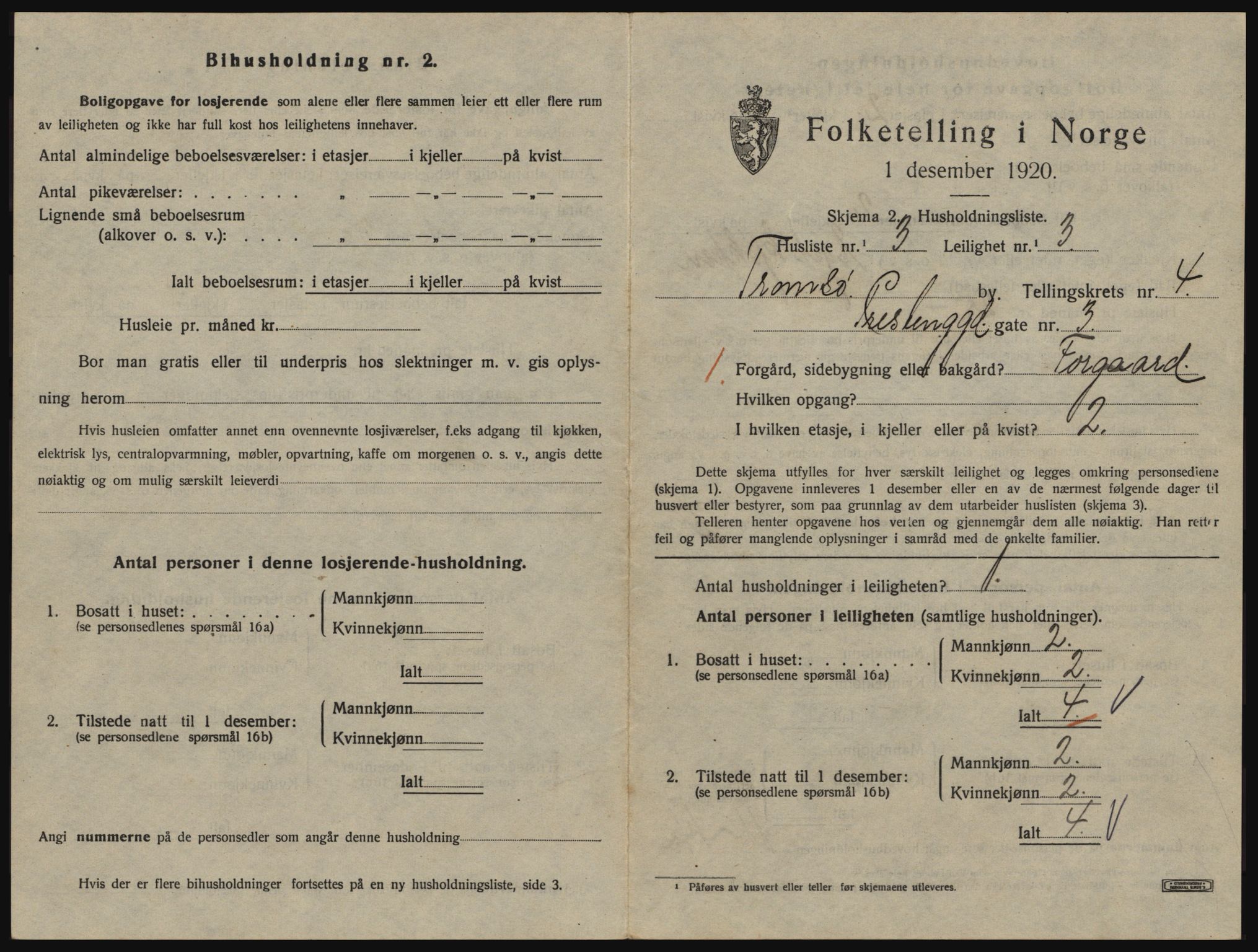 SATØ, 1920 census for Tromsø, 1920, p. 3383