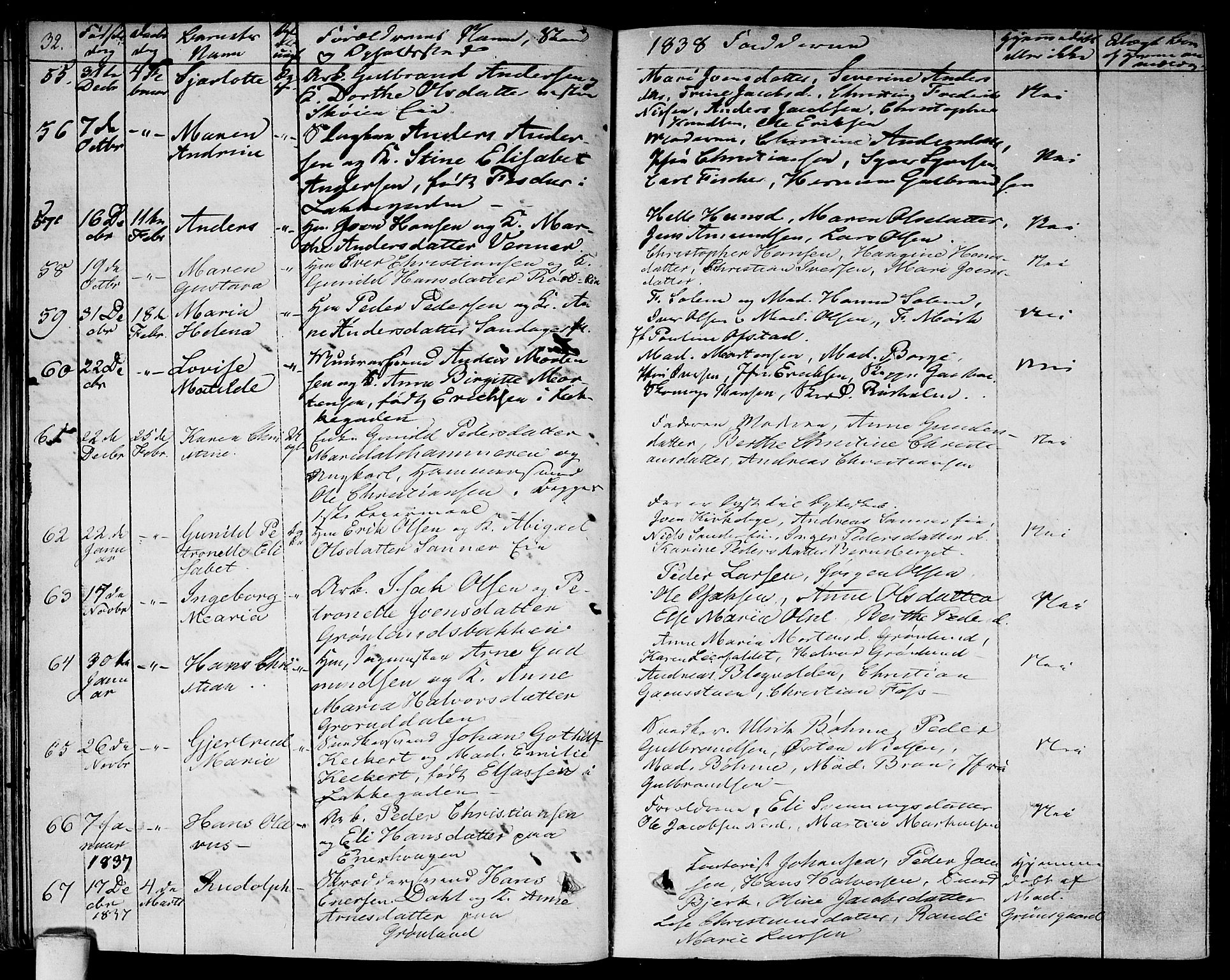 Aker prestekontor kirkebøker, AV/SAO-A-10861/F/L0016: Parish register (official) no. 16, 1827-1841, p. 32