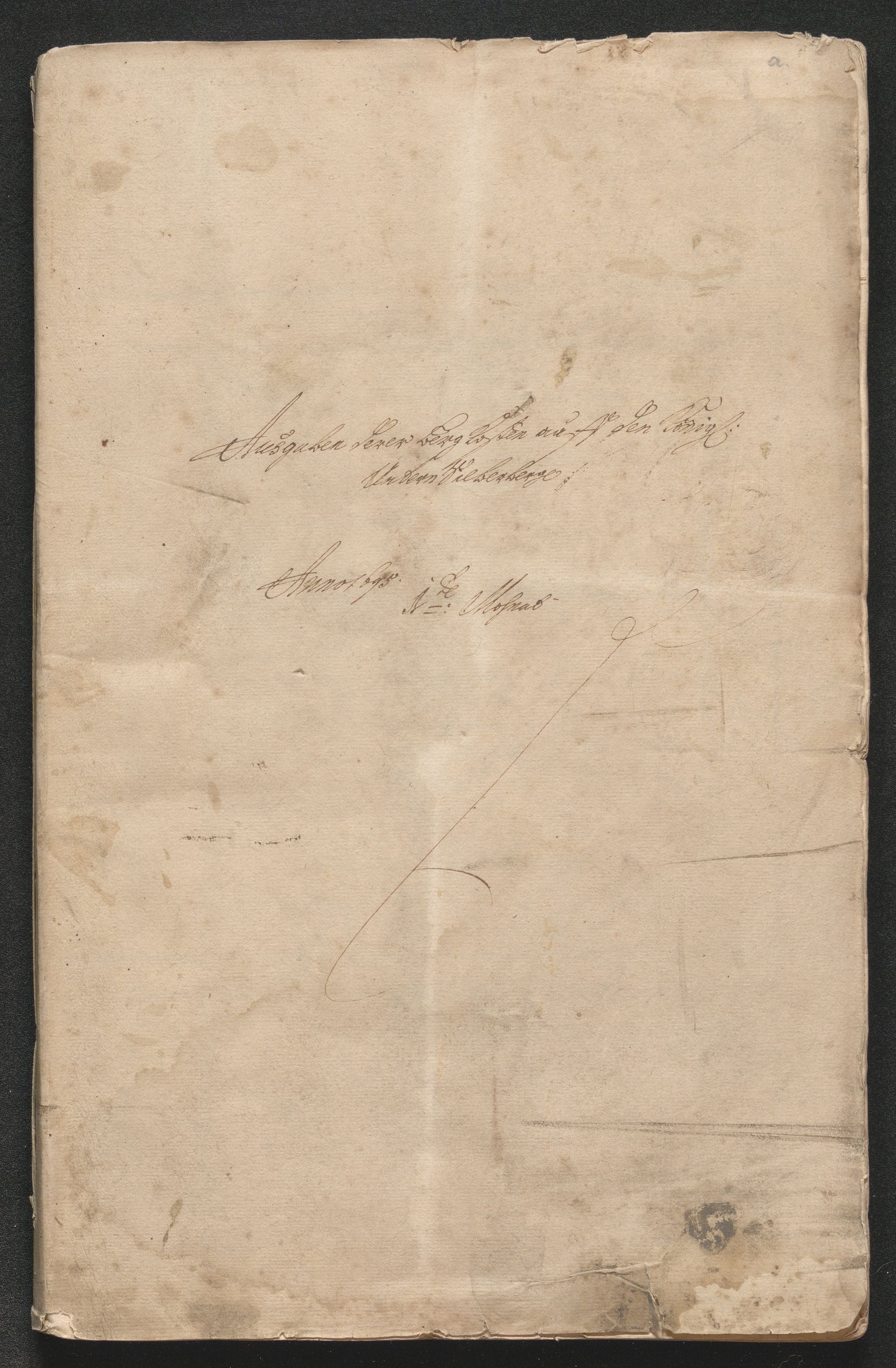 Kongsberg Sølvverk 1623-1816, SAKO/EA-3135/001/D/Dc/Dcd/L0069: Utgiftsregnskap for gruver m.m., 1695, p. 1