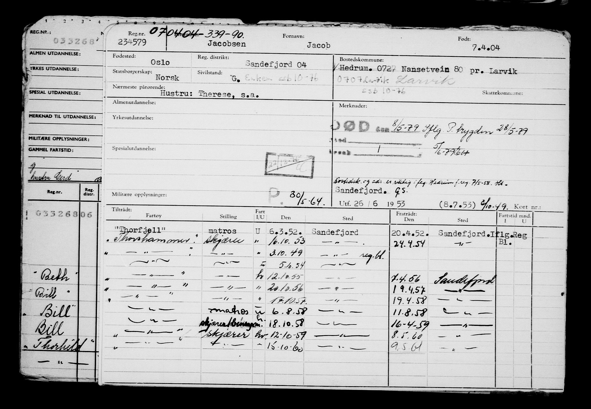 Direktoratet for sjømenn, AV/RA-S-3545/G/Gb/L0053: Hovedkort, 1904, p. 69