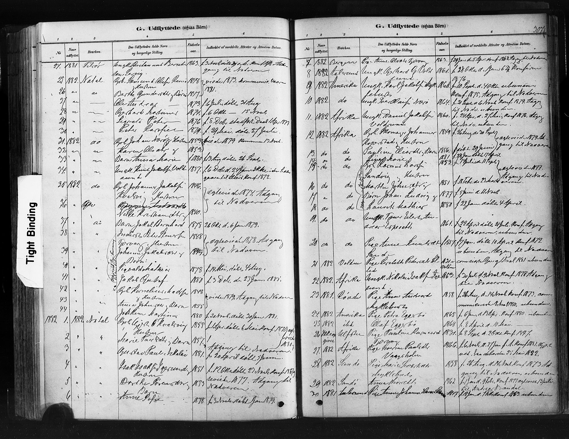 Ministerialprotokoller, klokkerbøker og fødselsregistre - Møre og Romsdal, SAT/A-1454/507/L0073: Parish register (official) no. 507A08, 1878-1904, p. 307