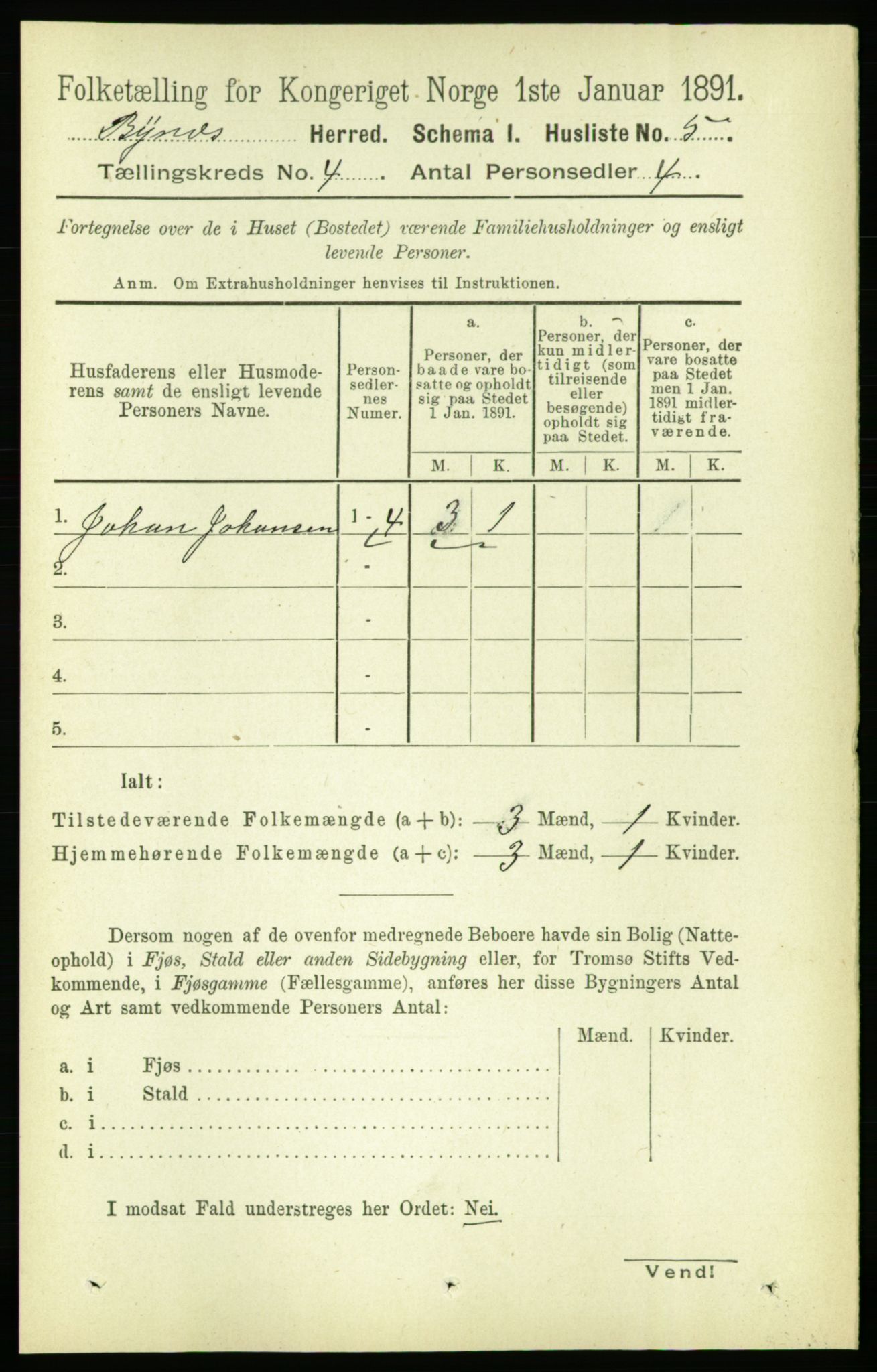 RA, 1891 census for 1655 Byneset, 1891, p. 1513