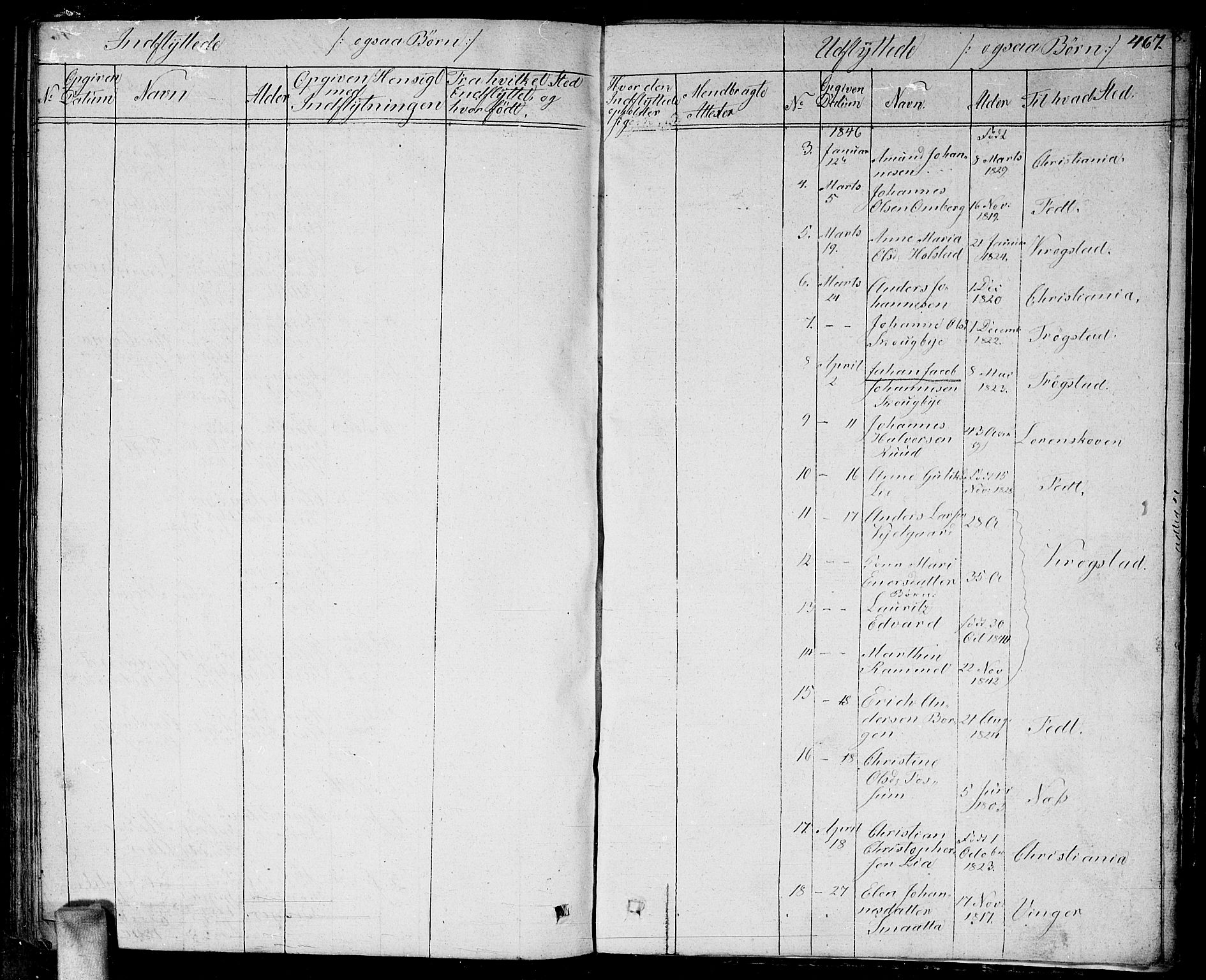 Enebakk prestekontor Kirkebøker, SAO/A-10171c/G/Ga/L0003: Parish register (copy) no. I 3, 1833-1849, p. 467