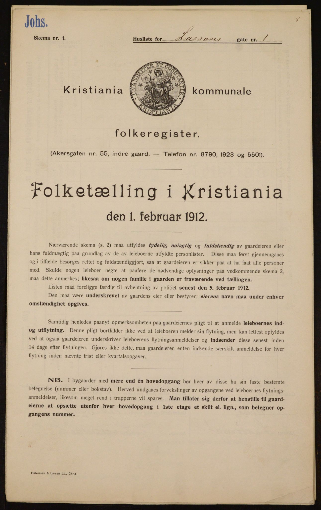 OBA, Municipal Census 1912 for Kristiania, 1912, p. 57531