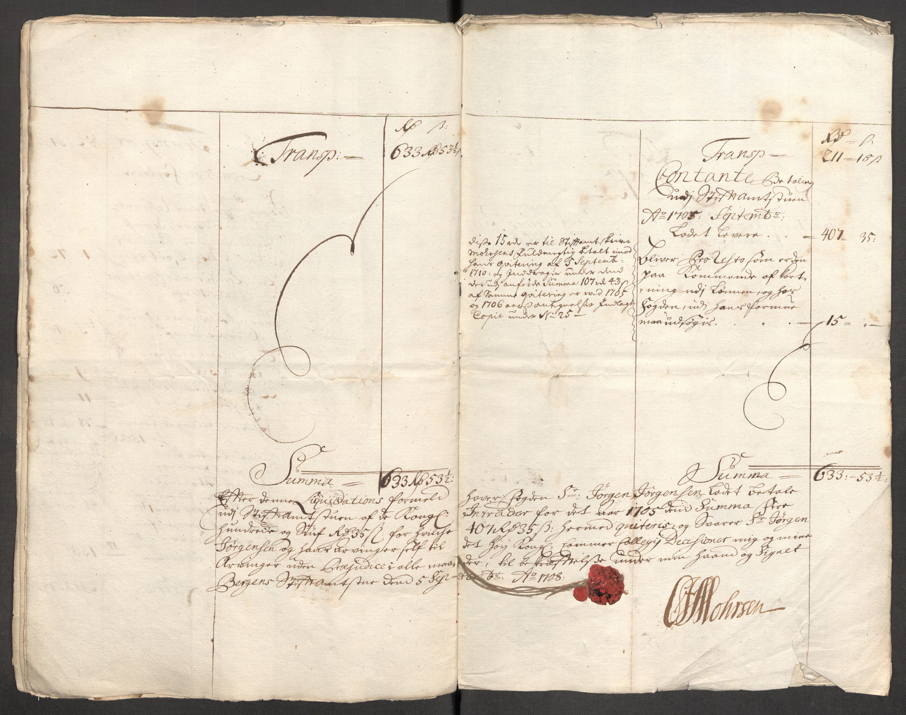 Rentekammeret inntil 1814, Reviderte regnskaper, Fogderegnskap, AV/RA-EA-4092/R68/L4756: Fogderegnskap Senja og Troms, 1705-1707, p. 11