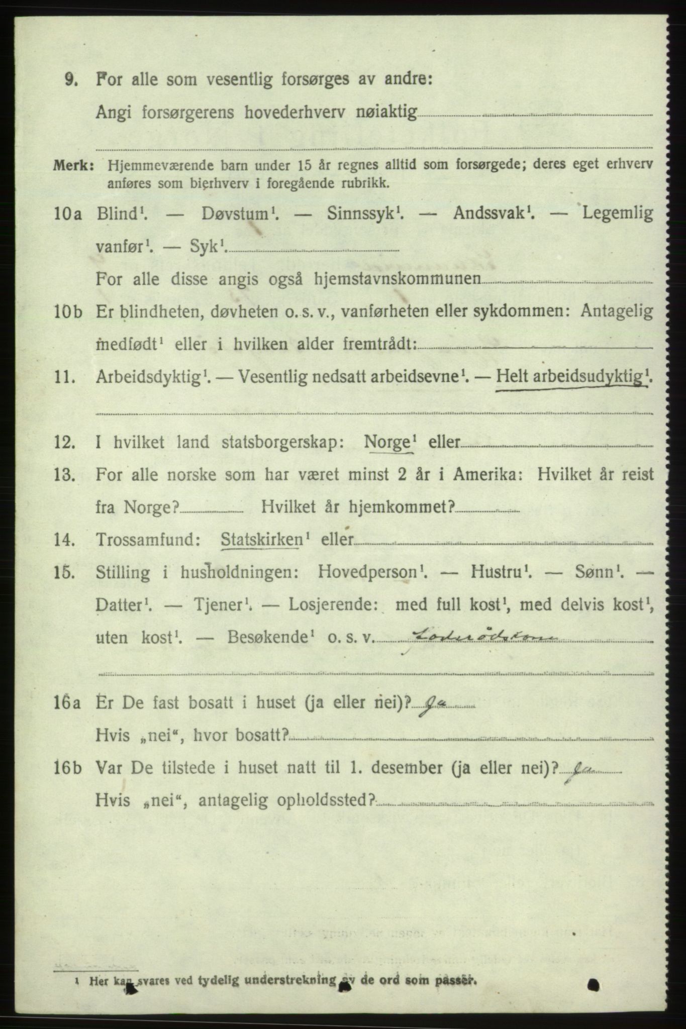 SAB, 1920 census for Skånevik, 1920, p. 4846