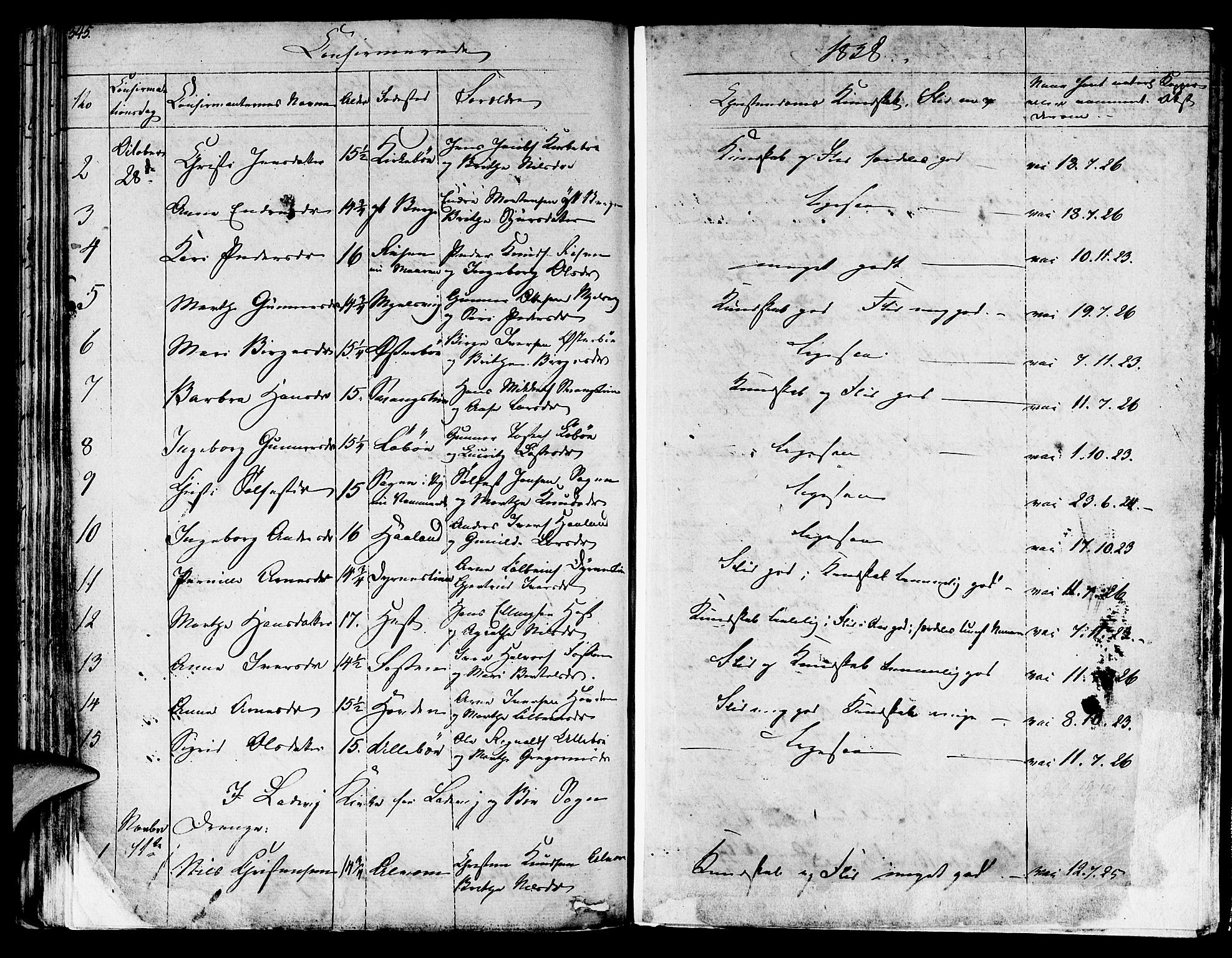 Lavik sokneprestembete, SAB/A-80901: Parish register (official) no. A 2I, 1821-1842, p. 345