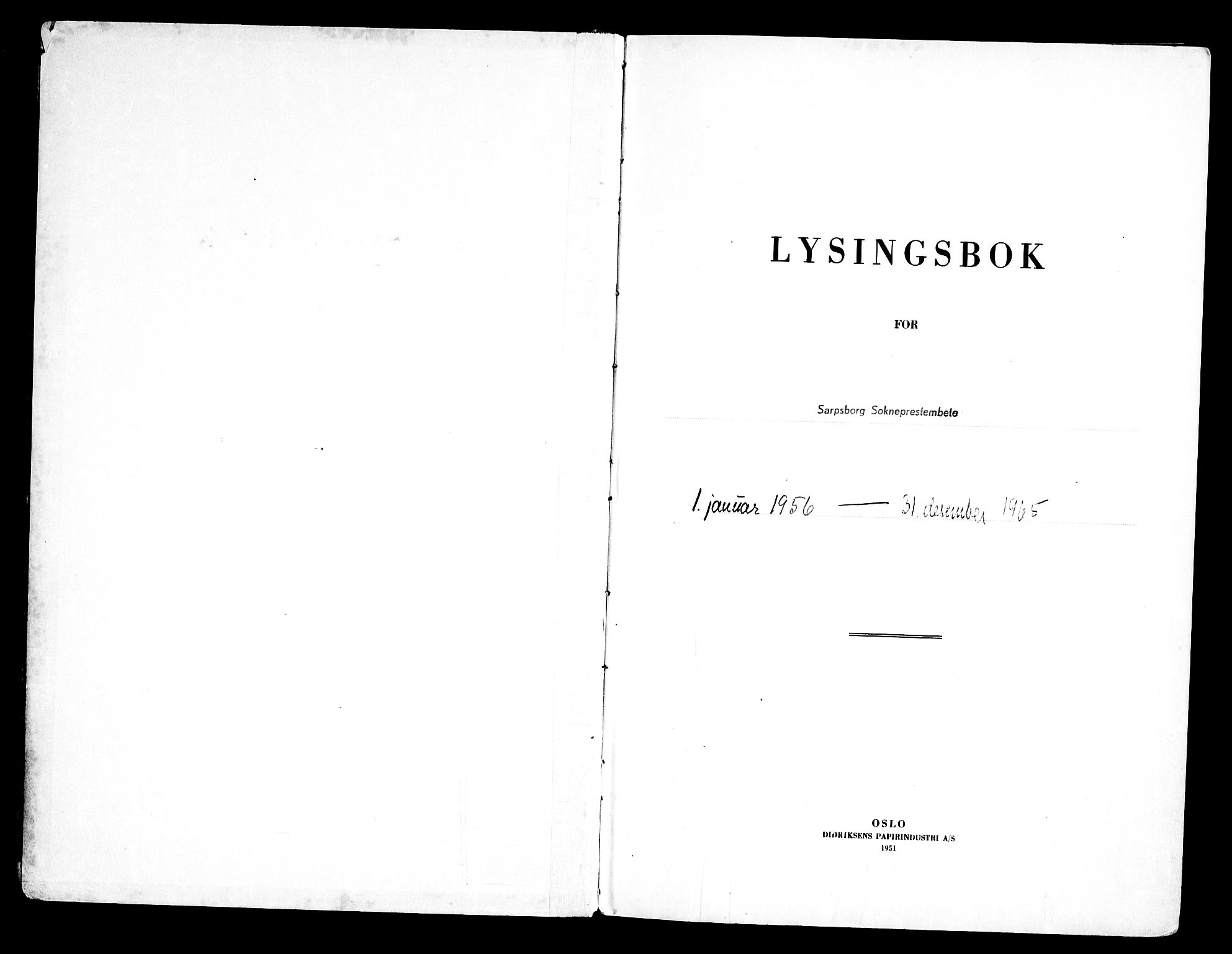 Sarpsborg prestekontor Kirkebøker, AV/SAO-A-2006/H/Ha/L0006: Banns register no. 6, 1956-1965