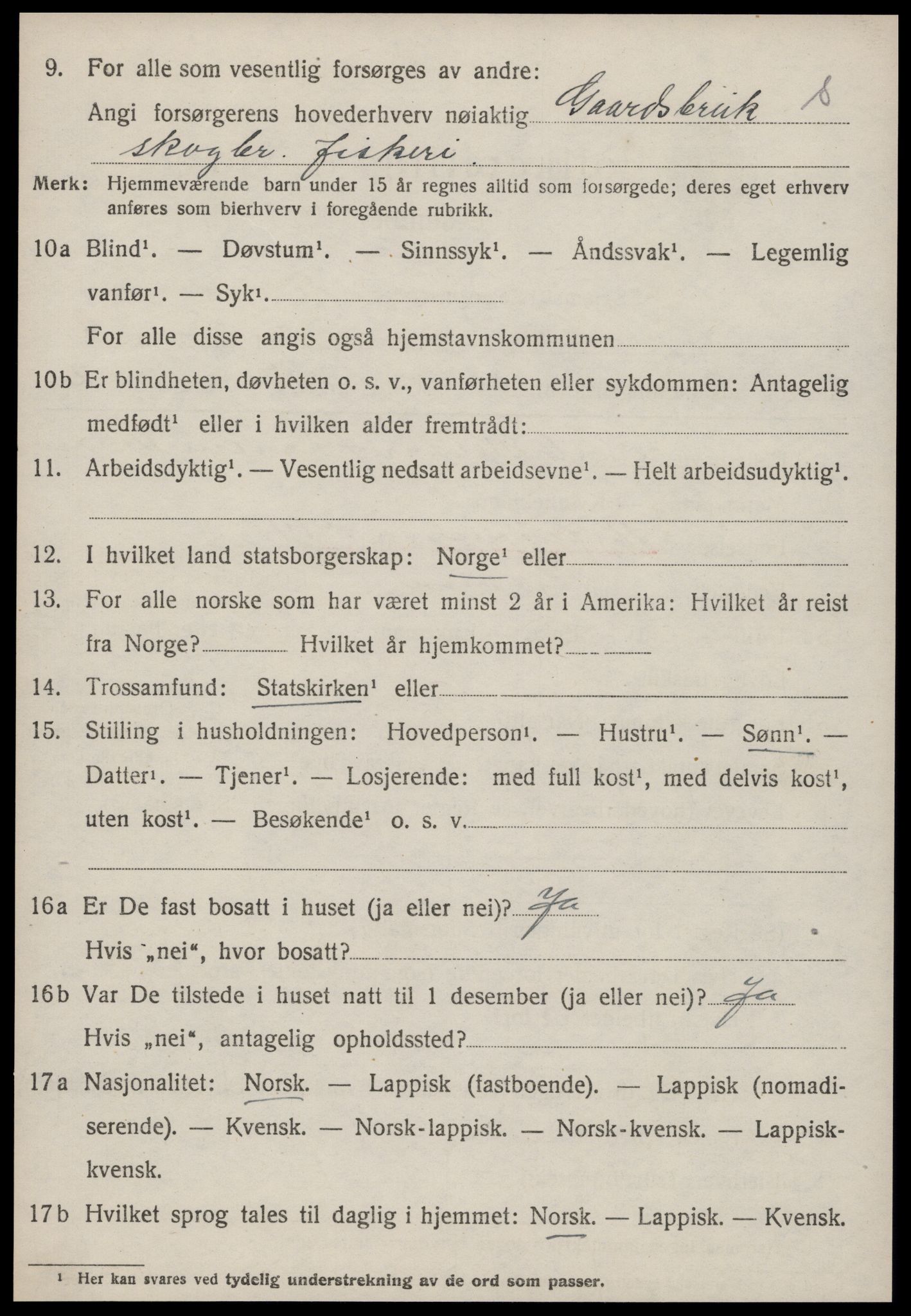 SAT, 1920 census for Stjørna, 1920, p. 3481