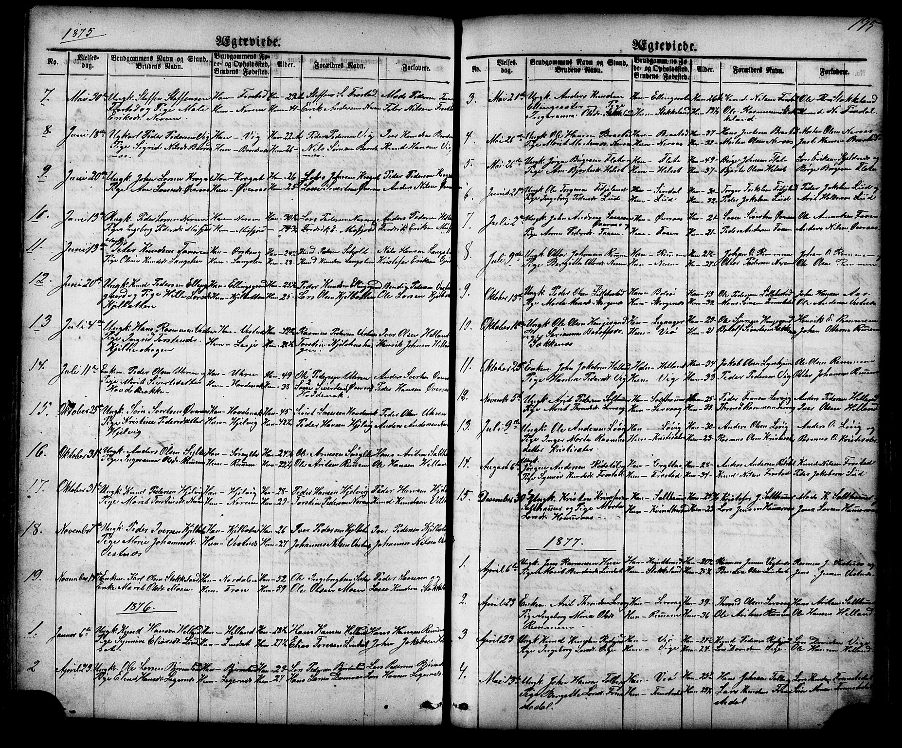 Ministerialprotokoller, klokkerbøker og fødselsregistre - Møre og Romsdal, AV/SAT-A-1454/539/L0536: Parish register (copy) no. 539C02, 1867-1913, p. 195