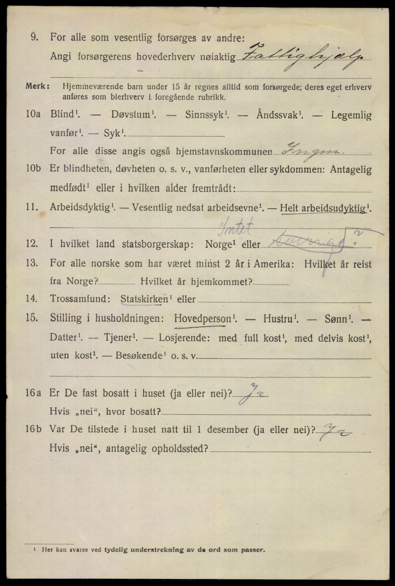 SAKO, 1920 census for Skien, 1920, p. 21823