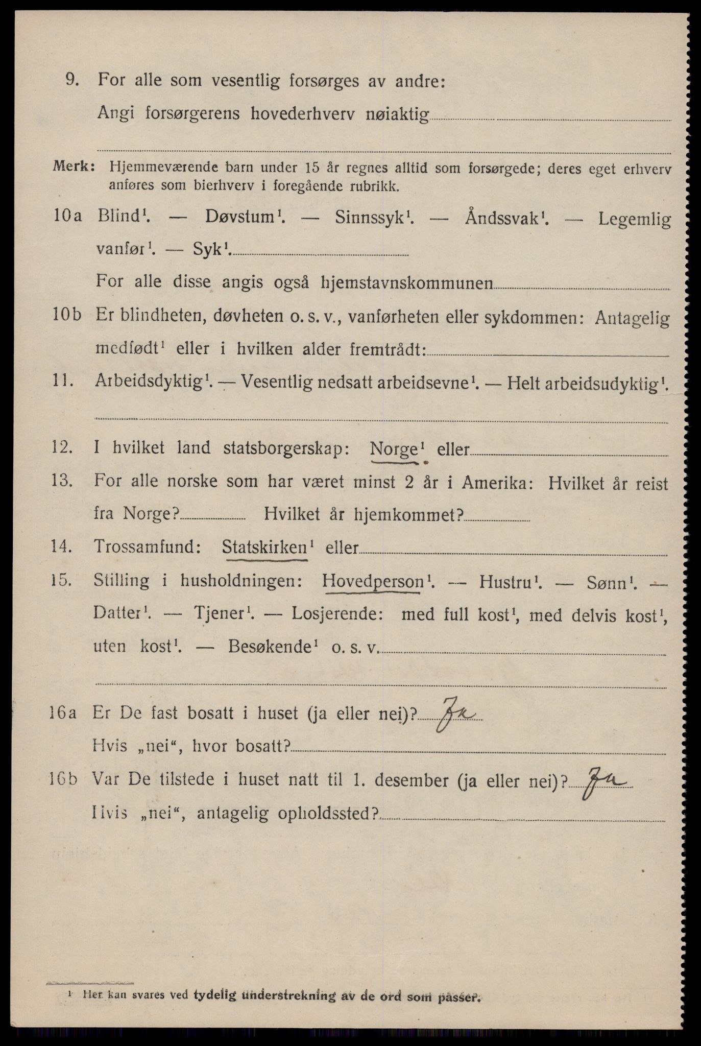 SAST, 1920 census for Jelsa, 1920, p. 2137