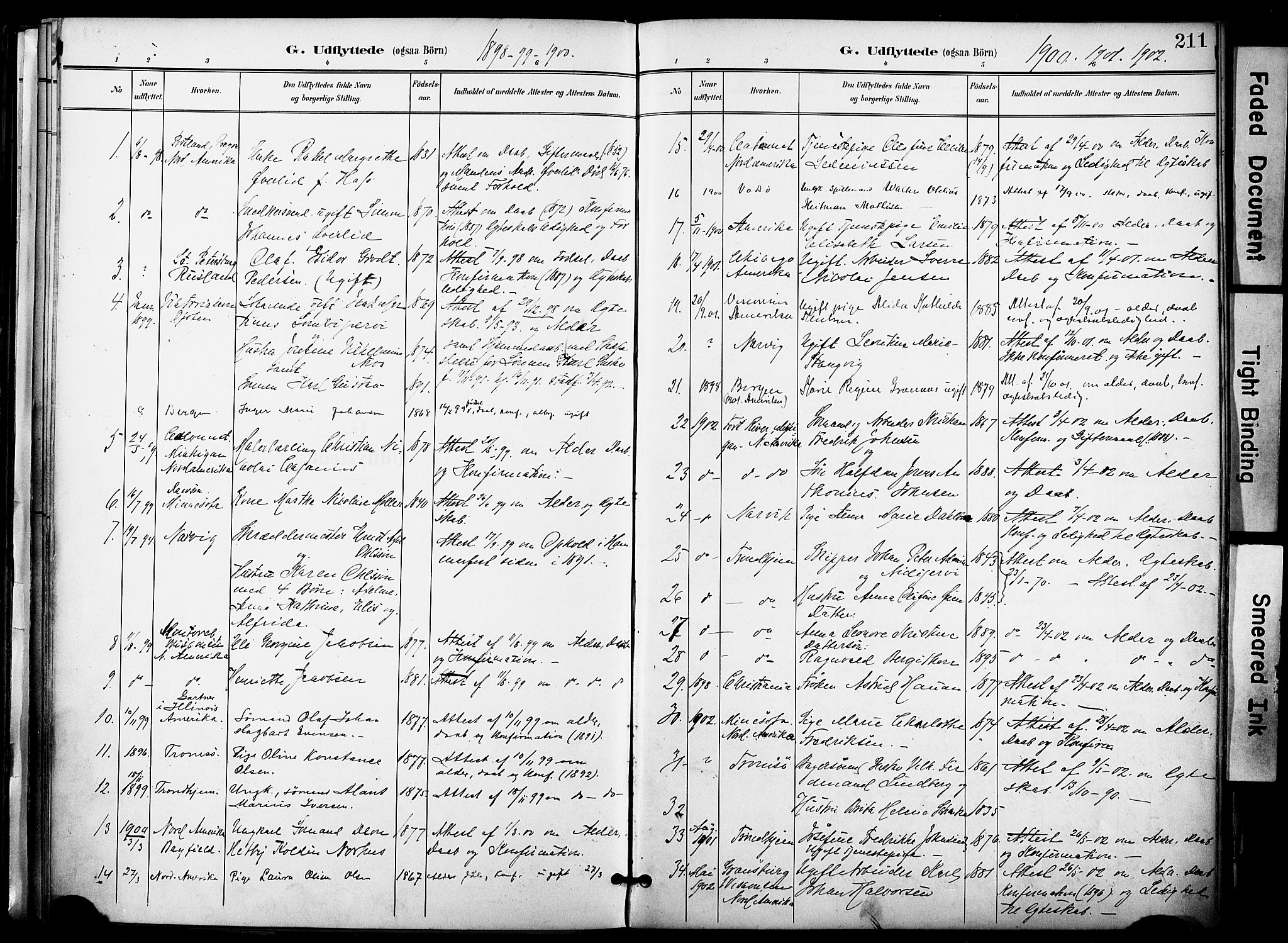 Hammerfest sokneprestkontor, SATØ/S-1347/H/Ha/L0010.kirke: Parish register (official) no. 10, 1898-1905, p. 211