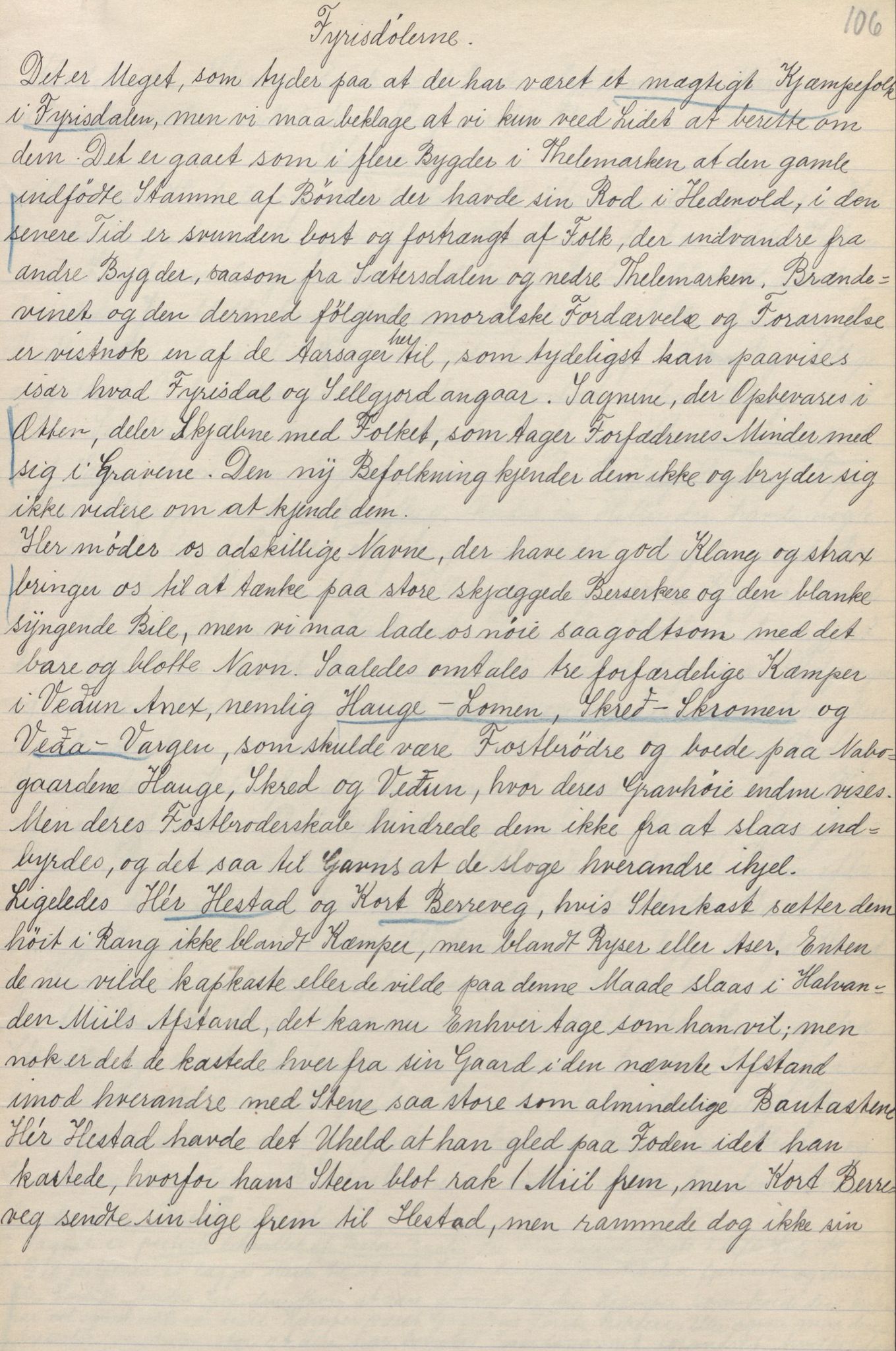 Rikard Berge, TEMU/TGM-A-1003/F/L0011/0010: 381-399 / 390 M. B. Landstads "Sagn fra Telemarken", 1920, p. 106