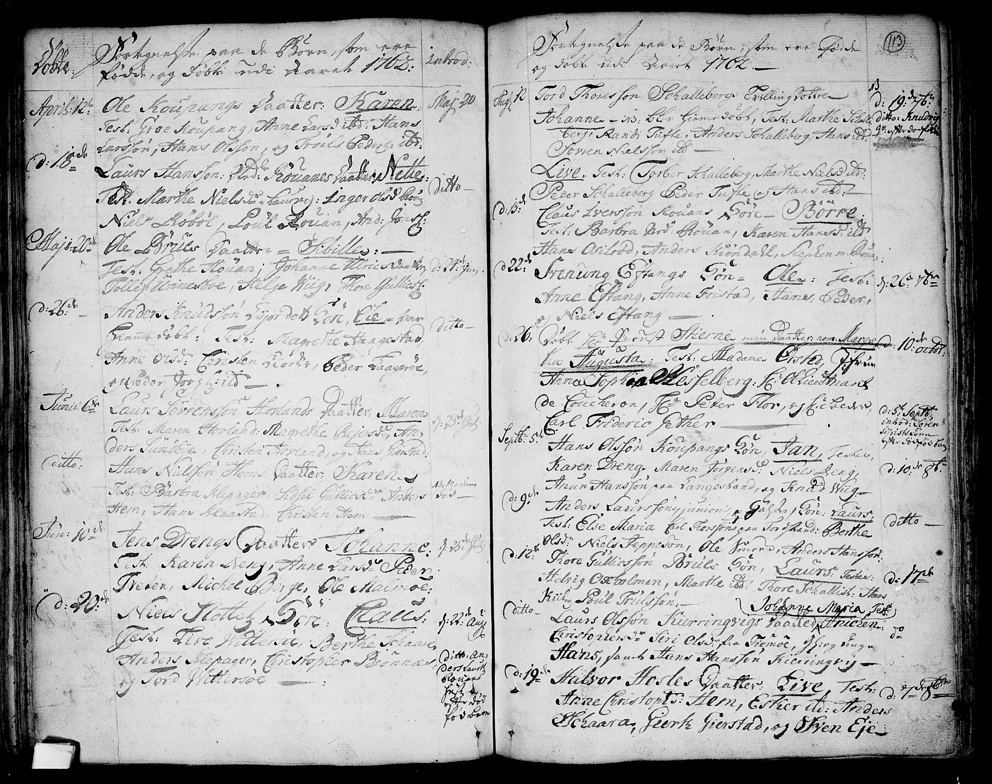 Tjølling kirkebøker, SAKO/A-60/F/Fa/L0003: Parish register (official) no. 3, 1735-1778, p. 113