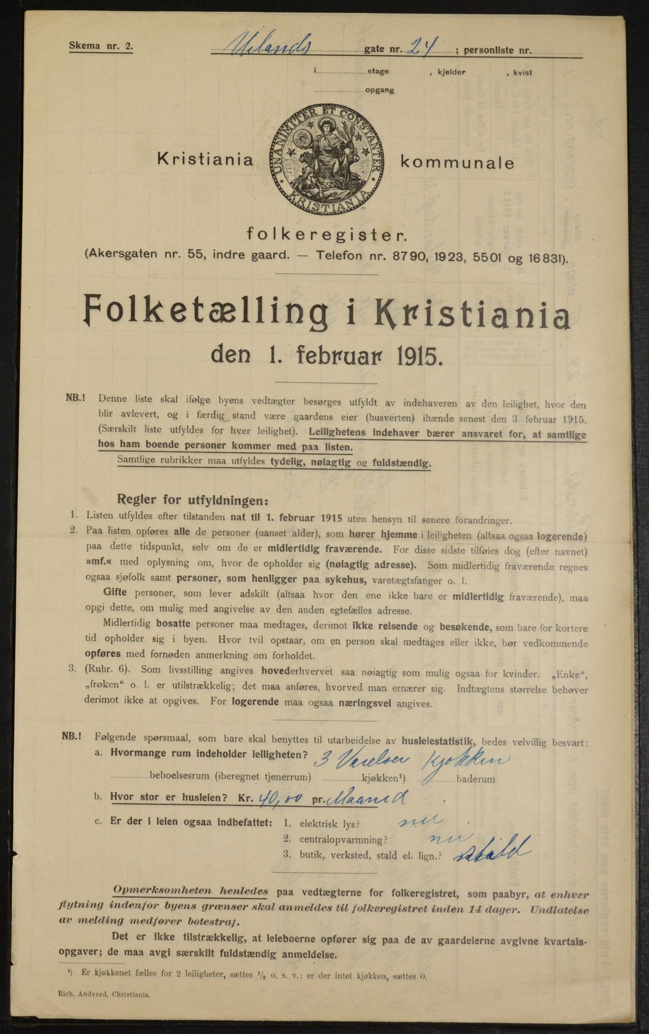 OBA, Municipal Census 1915 for Kristiania, 1915, p. 119141