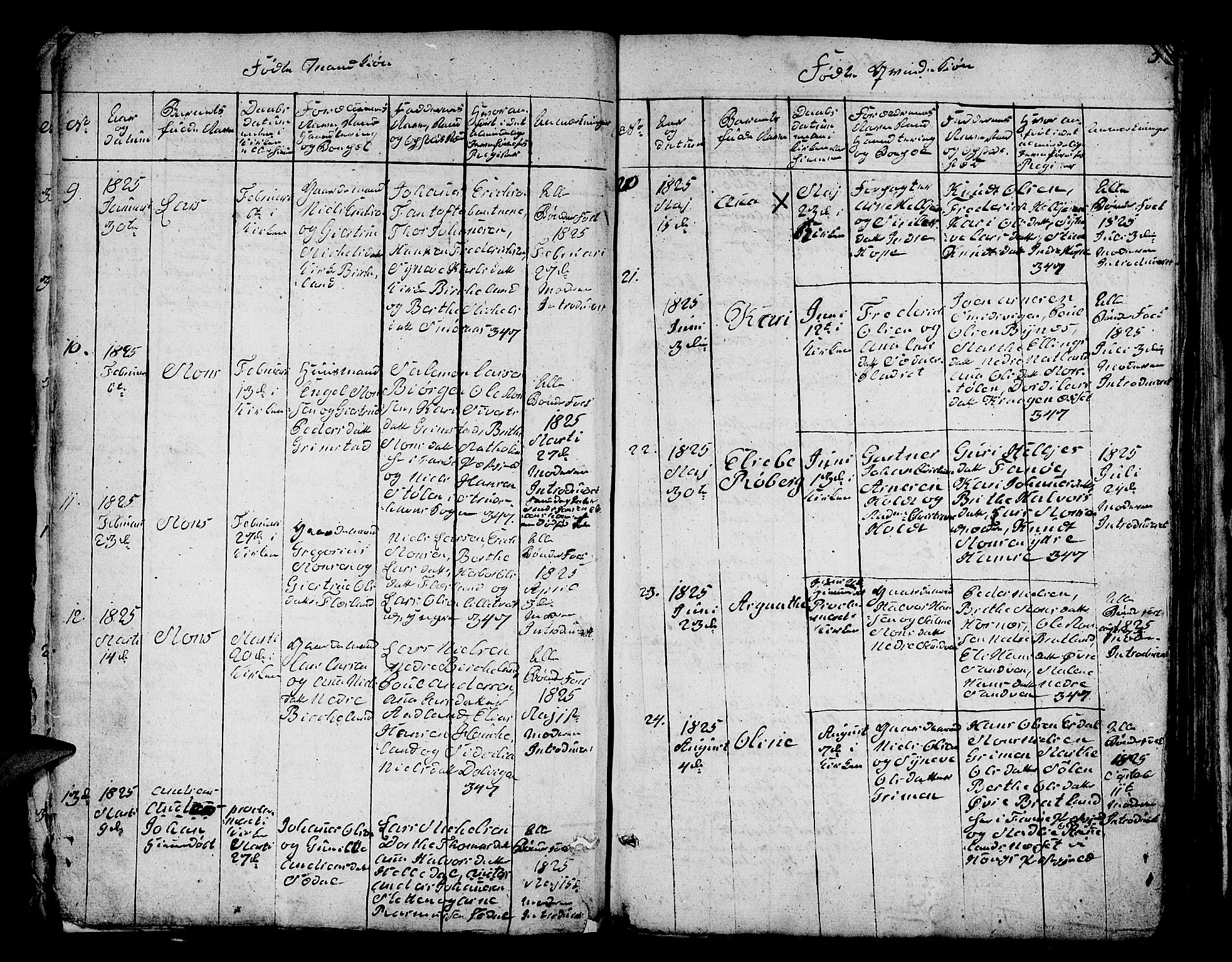 Fana Sokneprestembete, SAB/A-75101/H/Hab/Habc/L0001: Parish register (copy) no. C 1, 1824-1837, p. 5