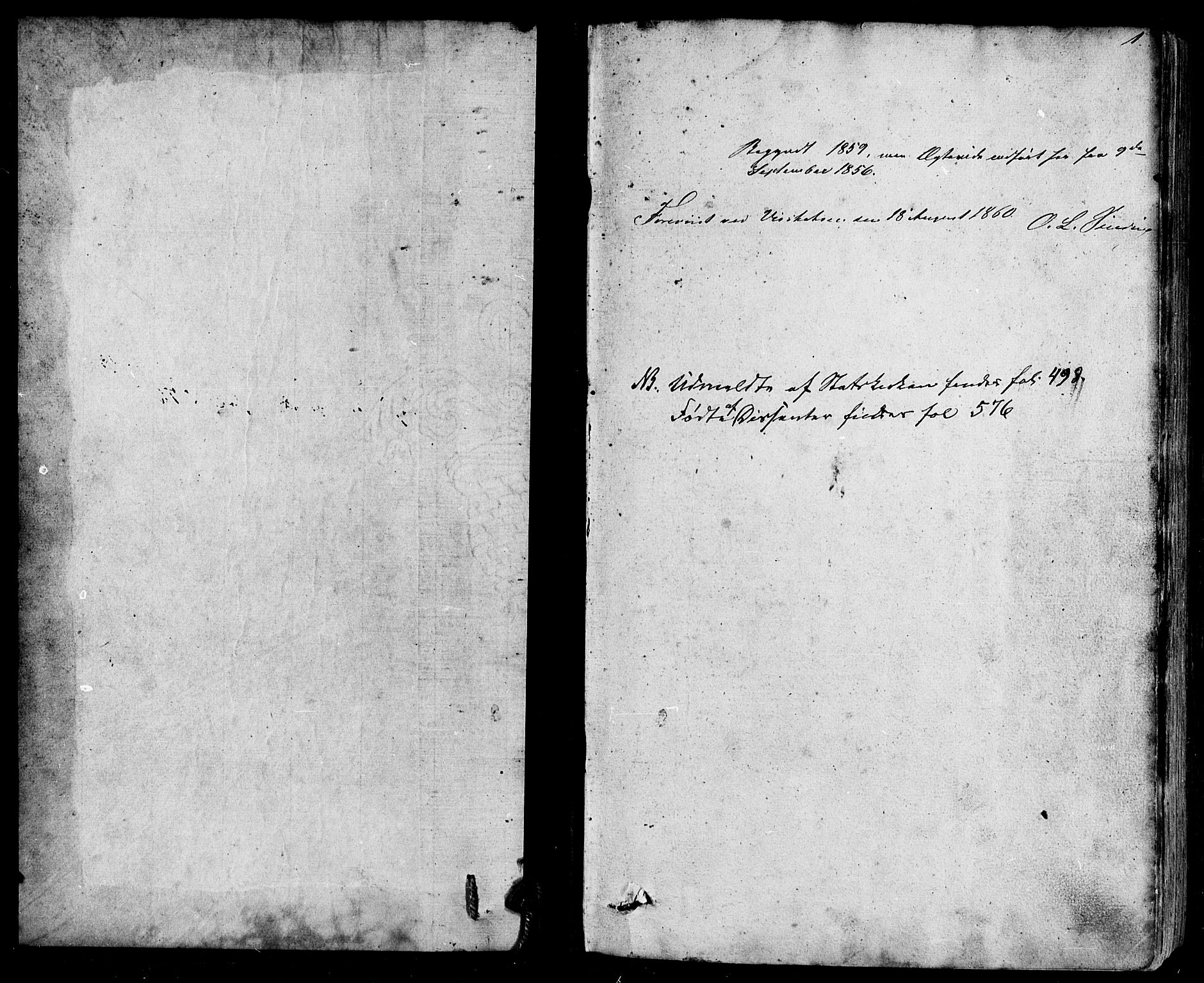 Skjold sokneprestkontor, SAST/A-101847/H/Ha/Haa/L0008: Parish register (official) no. A 8, 1856-1882, p. 1