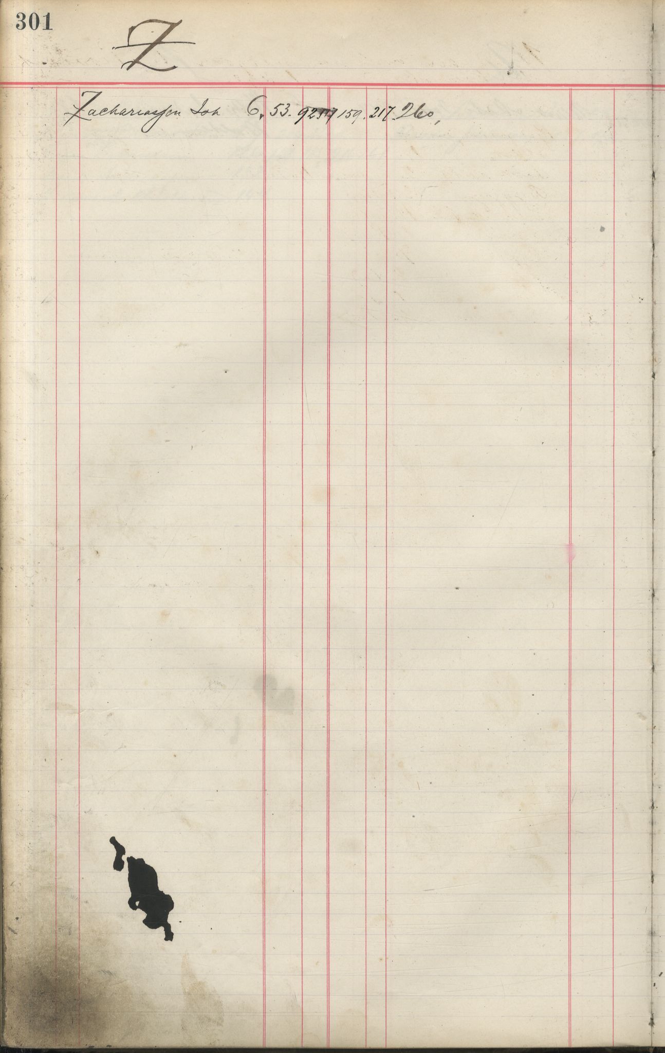 Brodtkorb handel A/S, VAMU/A-0001/F/Fa/L0001/0002: Kompanibøker. Innensogns / Compagnibog for Indensogns Fiskere No 11, 1887-1889, p. 301