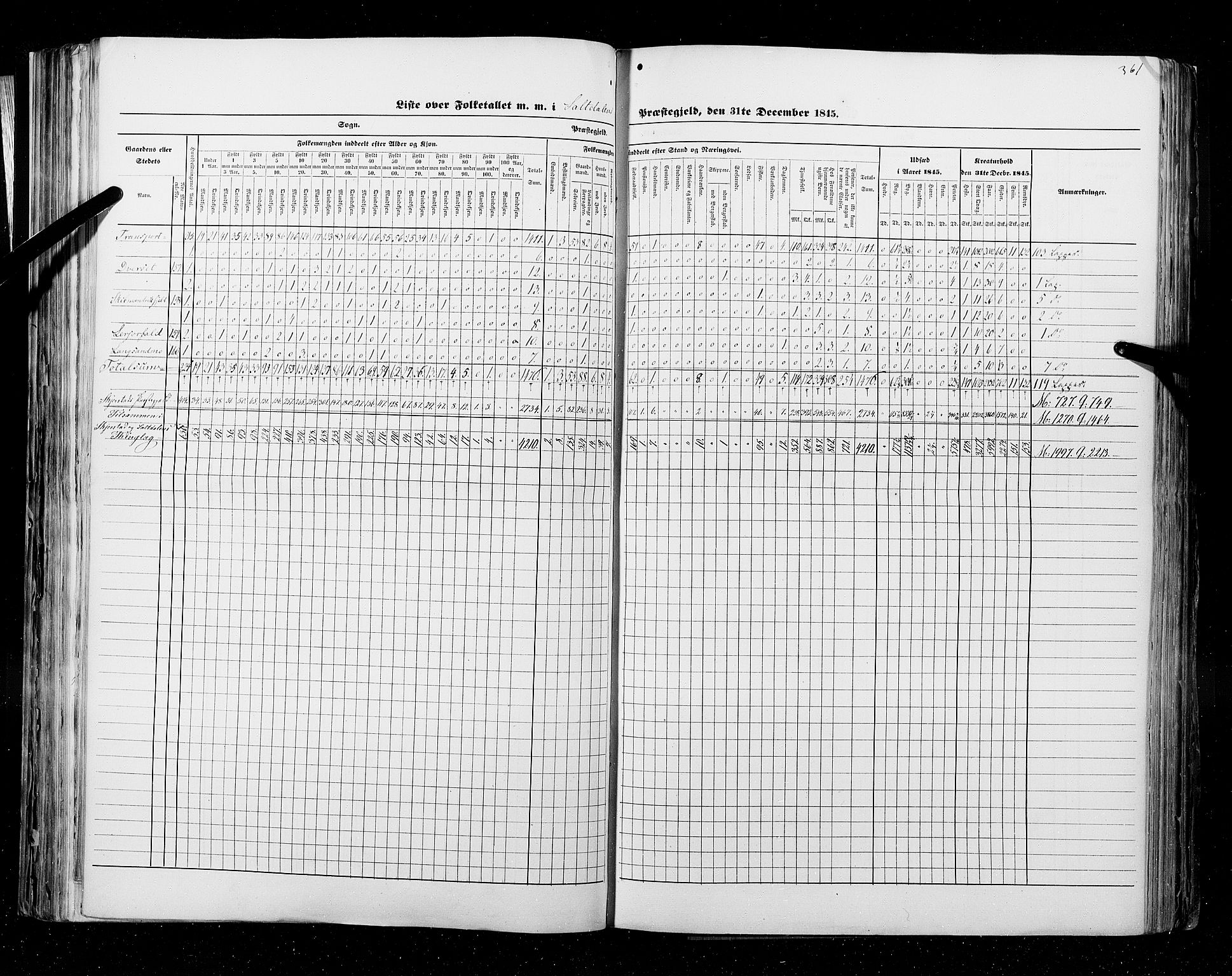 RA, Census 1845, vol. 9B: Nordland amt, 1845, p. 361