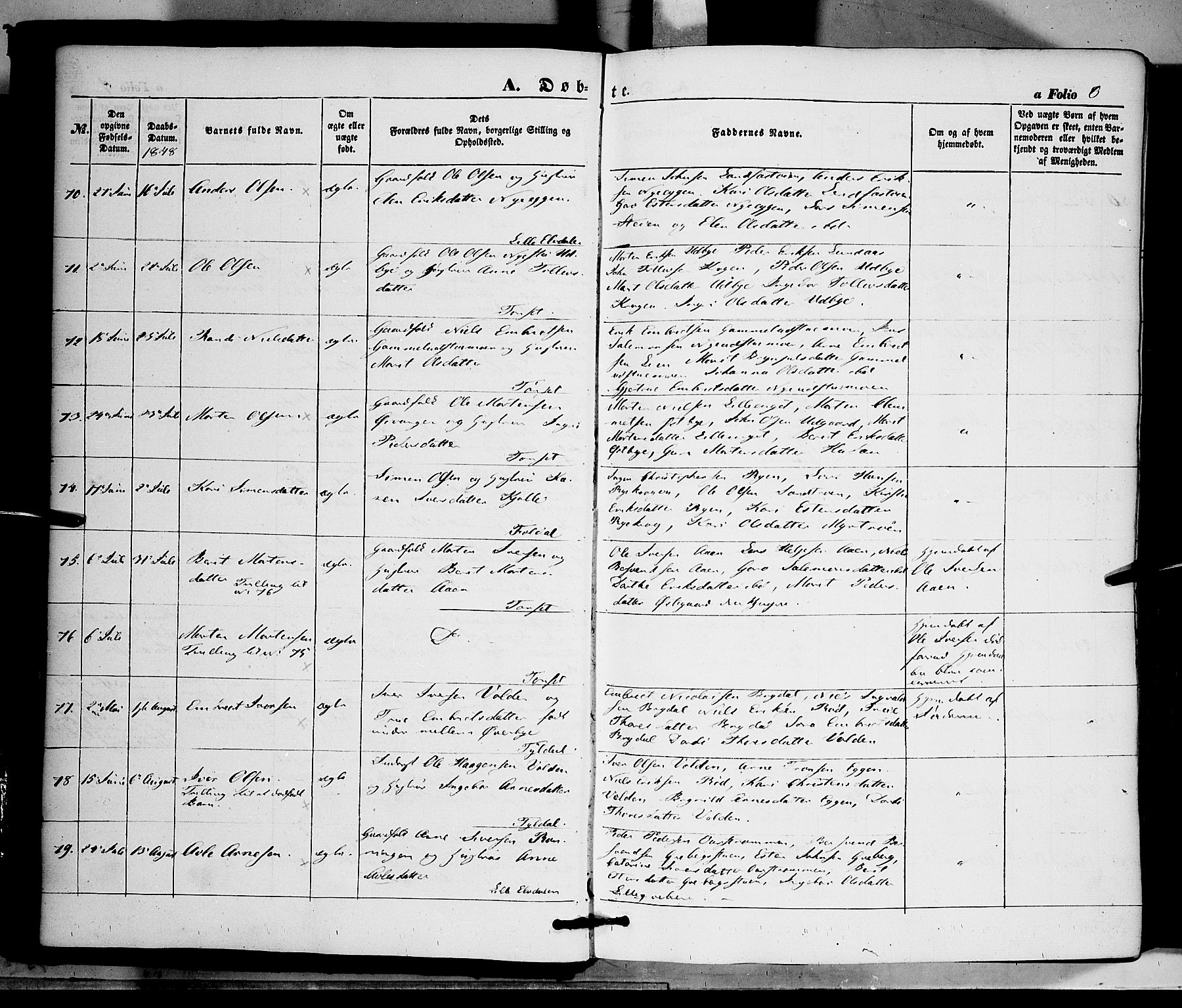 Tynset prestekontor, SAH/PREST-058/H/Ha/Haa/L0020: Parish register (official) no. 20, 1848-1862, p. 8