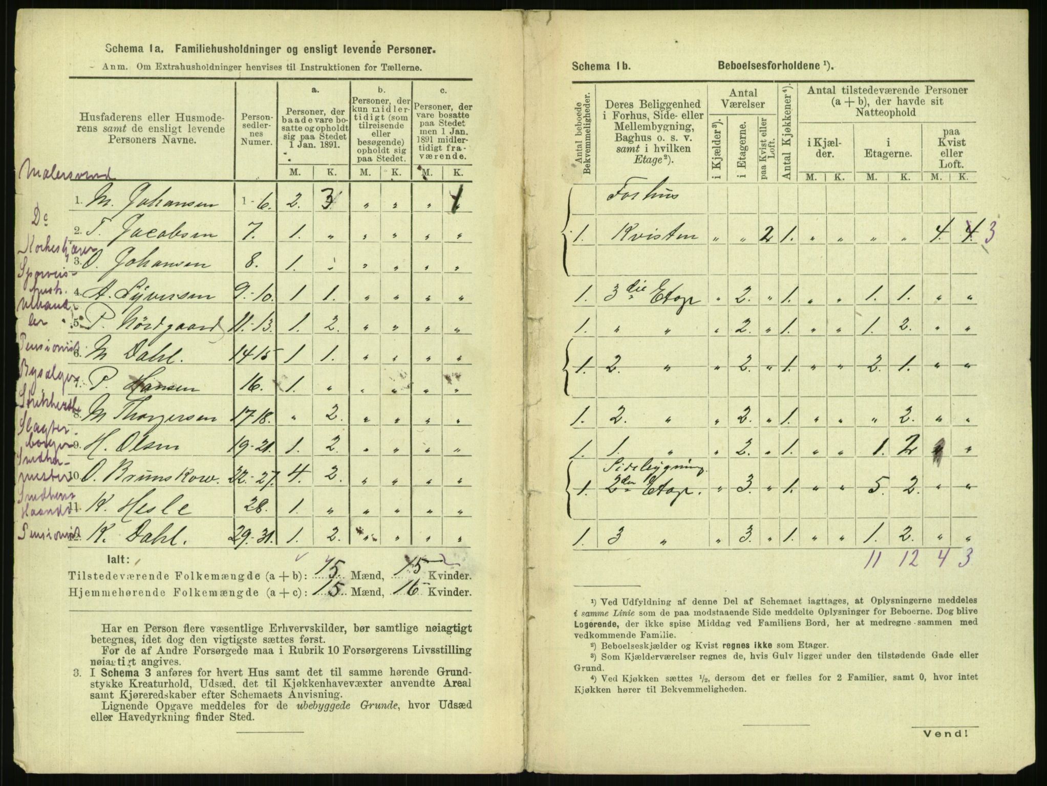 RA, 1891 census for 0301 Kristiania, 1891, p. 130712