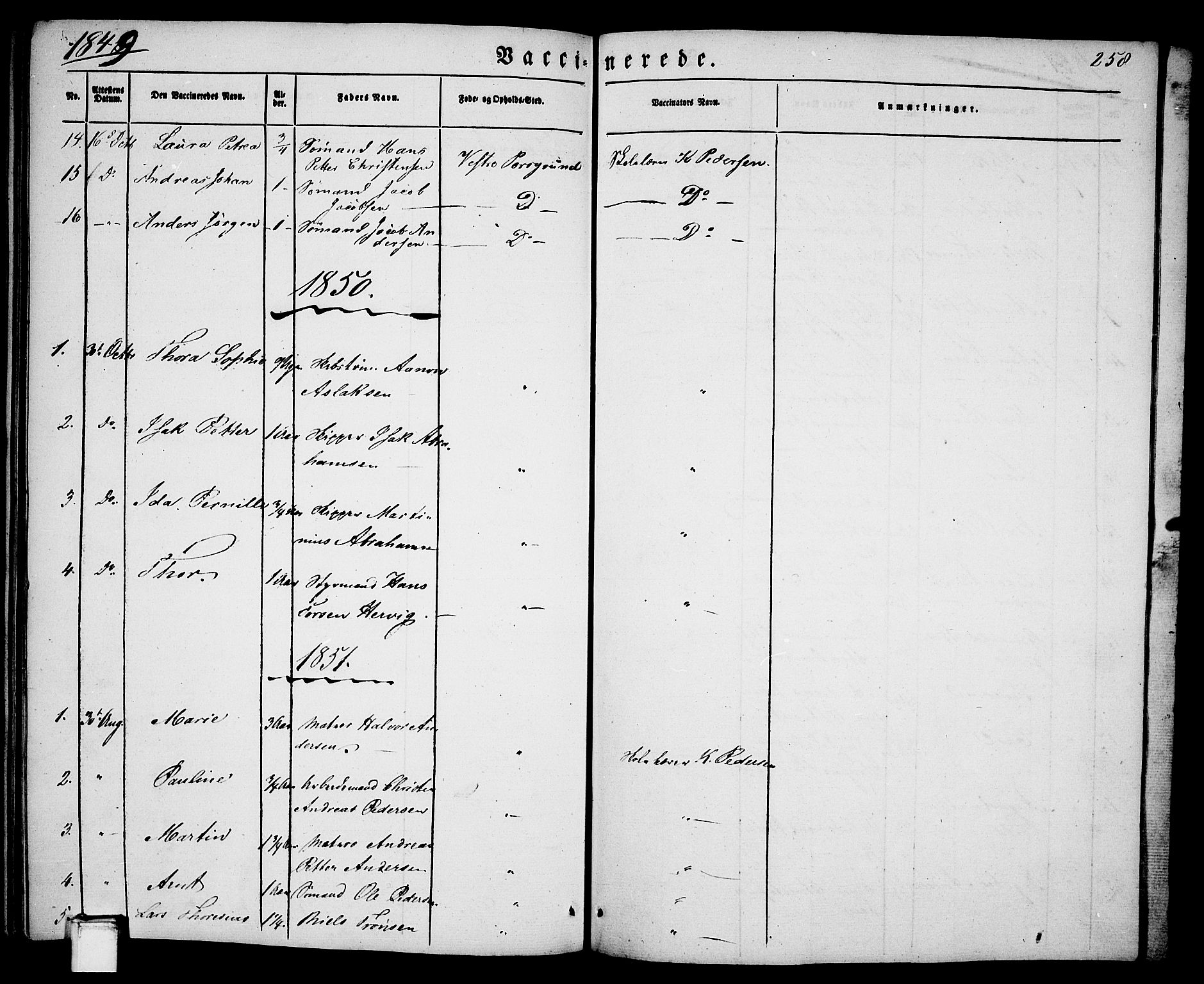 Porsgrunn kirkebøker , SAKO/A-104/G/Ga/L0002: Parish register (copy) no. I 2, 1847-1877, p. 258