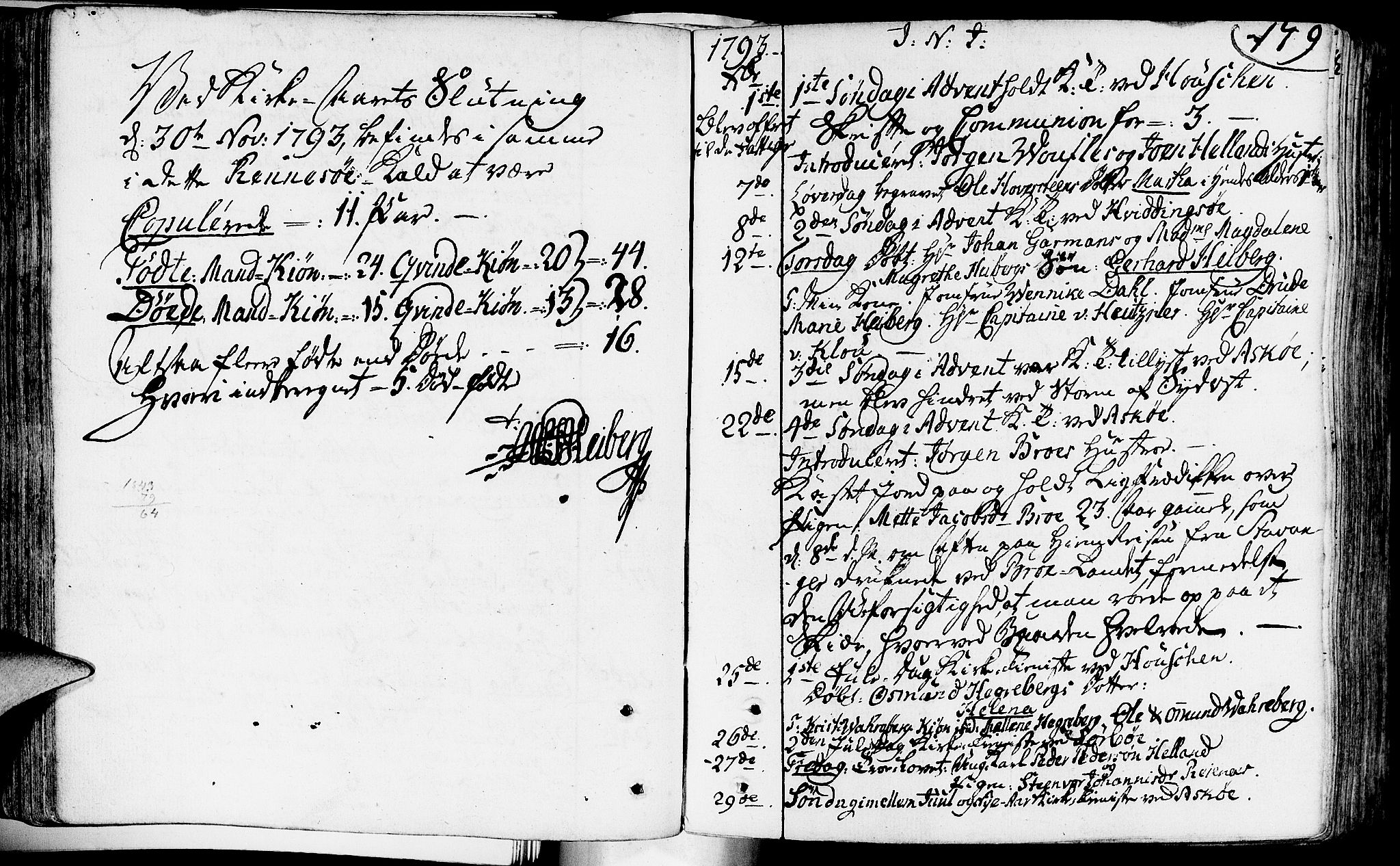 Rennesøy sokneprestkontor, AV/SAST-A -101827/H/Ha/Haa/L0003: Parish register (official) no. A 3, 1772-1815, p. 179