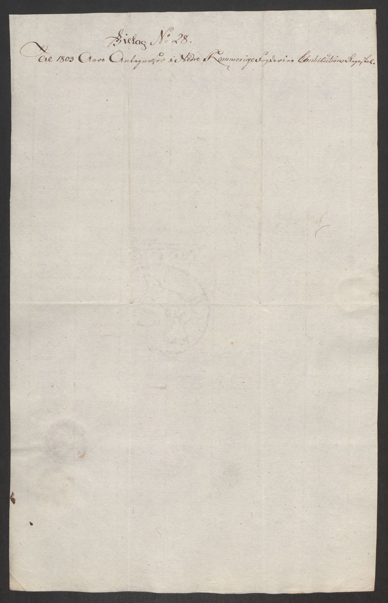 Rentekammeret inntil 1814, Reviderte regnskaper, Fogderegnskap, RA/EA-4092/R11/L0679: Fogderegnskap Nedre Romerike, 1803, p. 730