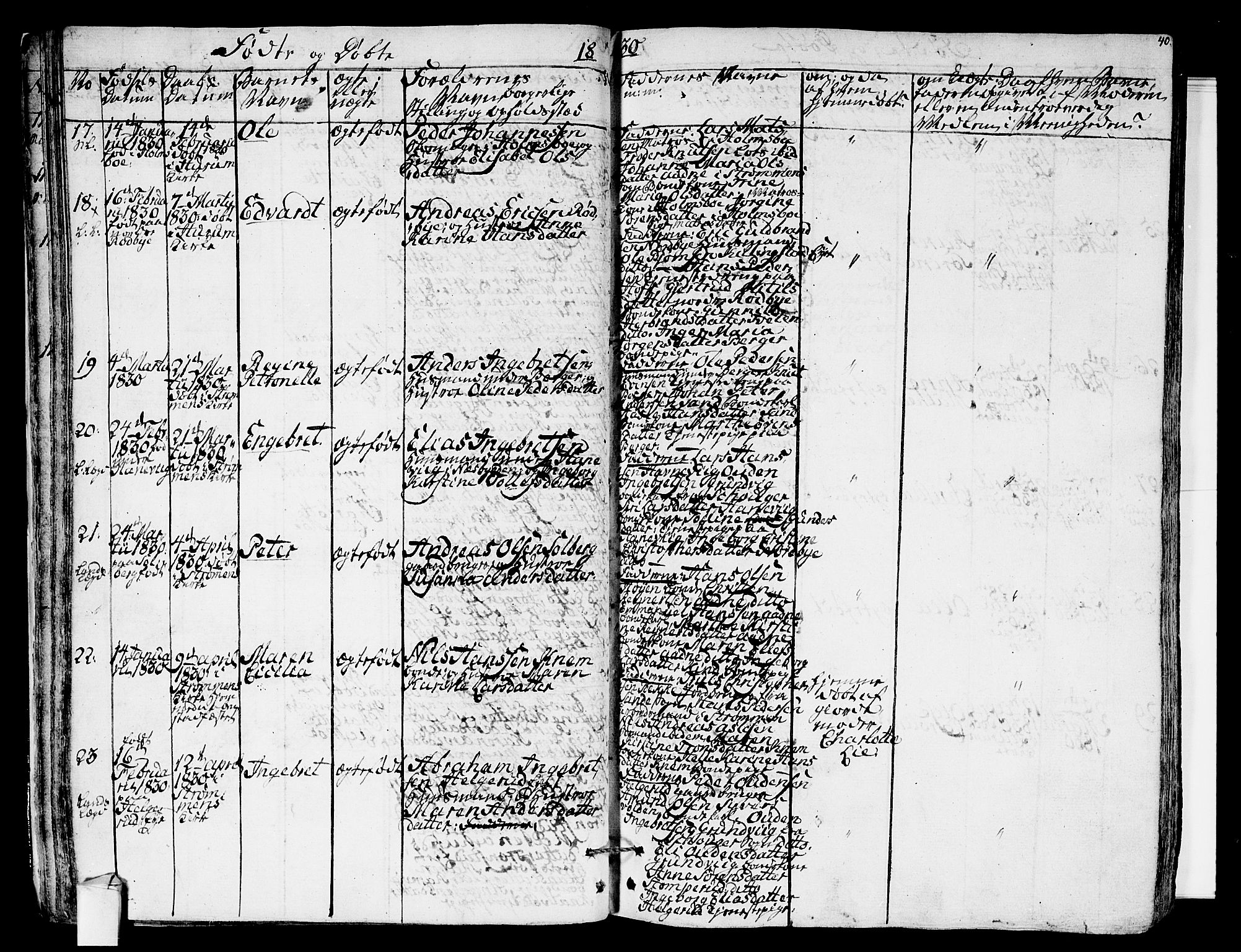 Hurum kirkebøker, AV/SAKO-A-229/F/Fa/L0010: Parish register (official) no. 10, 1827-1846, p. 40