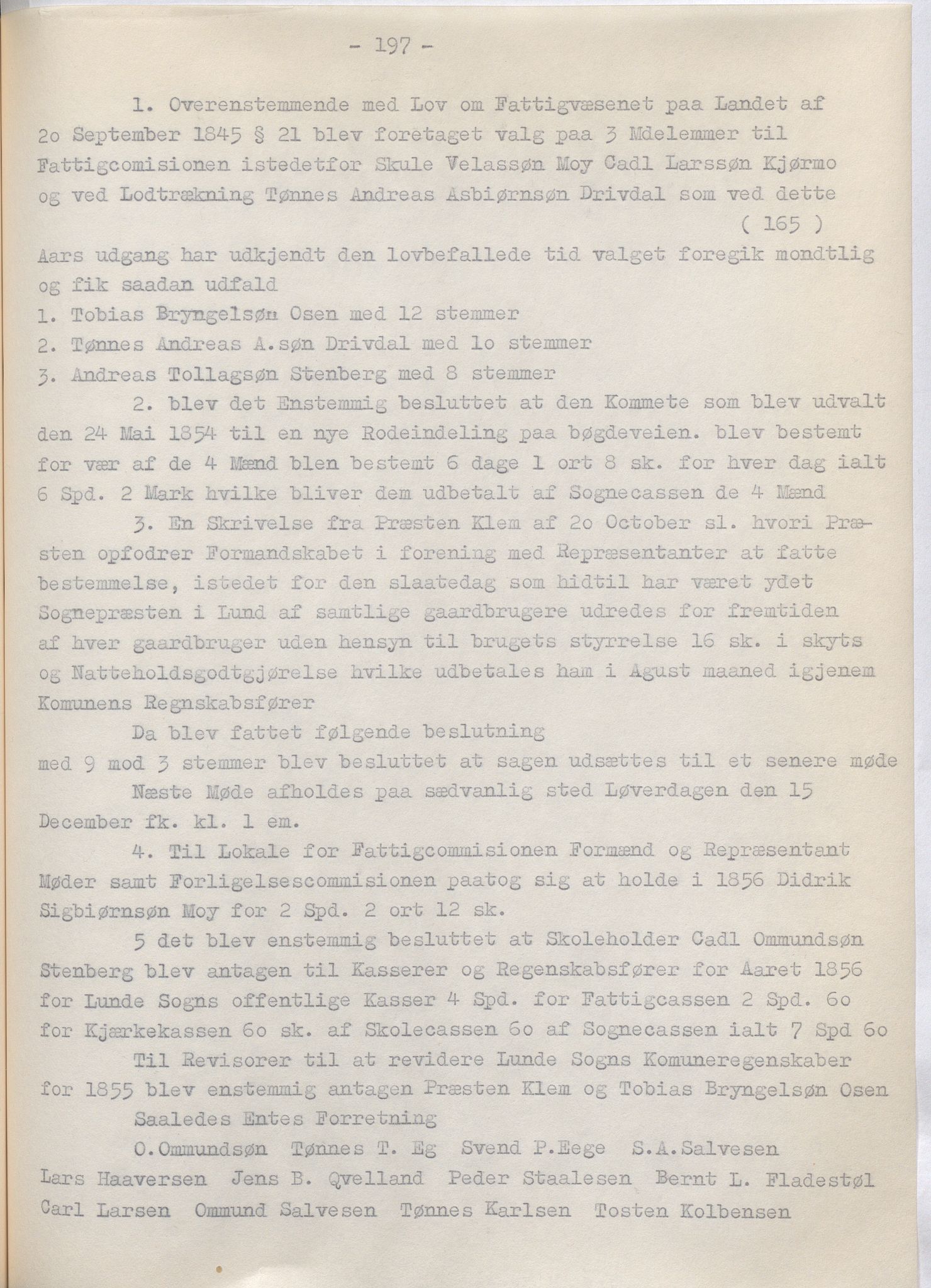 Lund kommune - Formannskapet/Formannskapskontoret, IKAR/K-101761/A/Aa/Aaa/L0002: Forhandlingsprotokoll, 1837-1865, p. 197