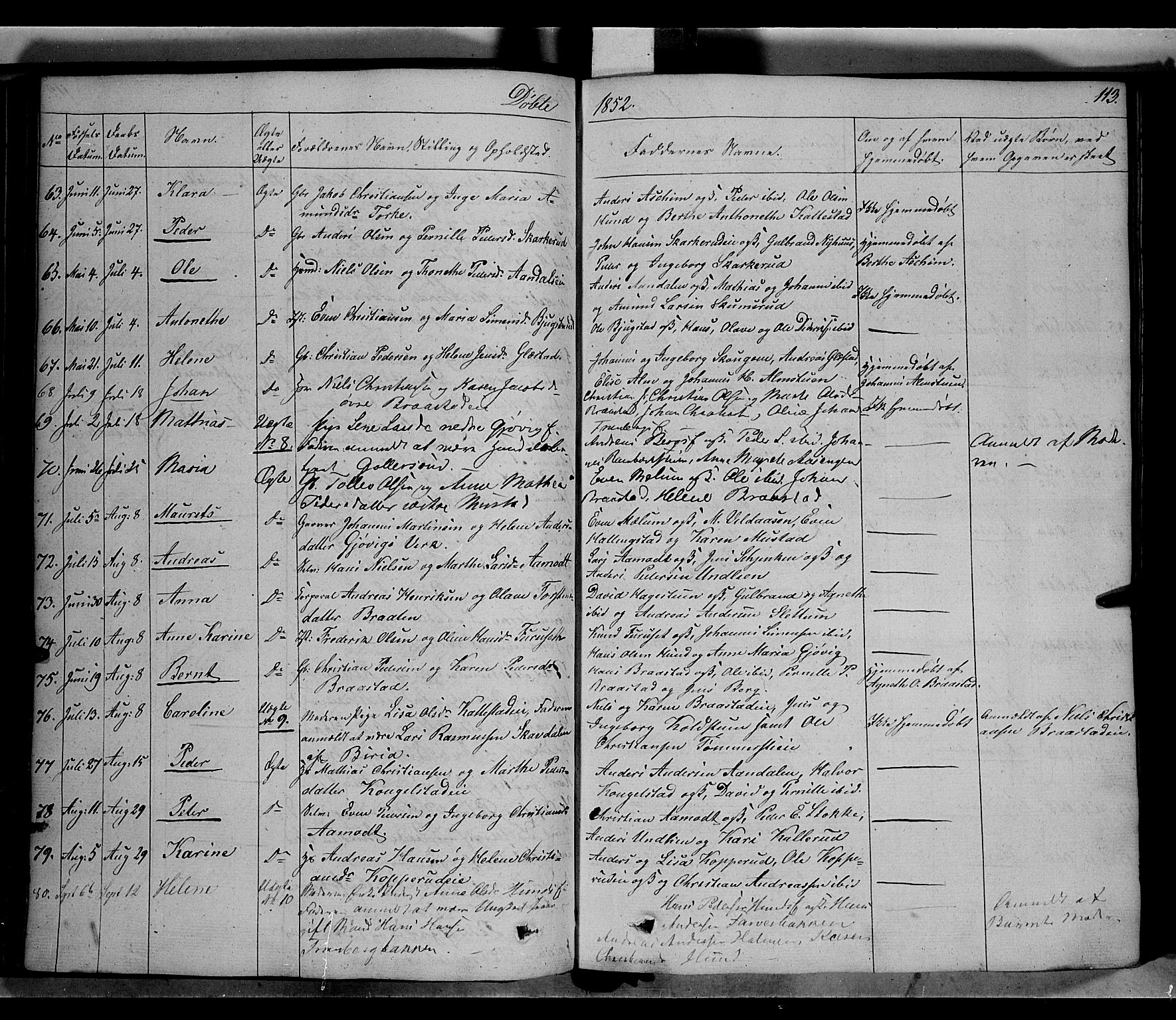 Vardal prestekontor, SAH/PREST-100/H/Ha/Haa/L0005: Parish register (official) no. 5, 1831-1853, p. 113