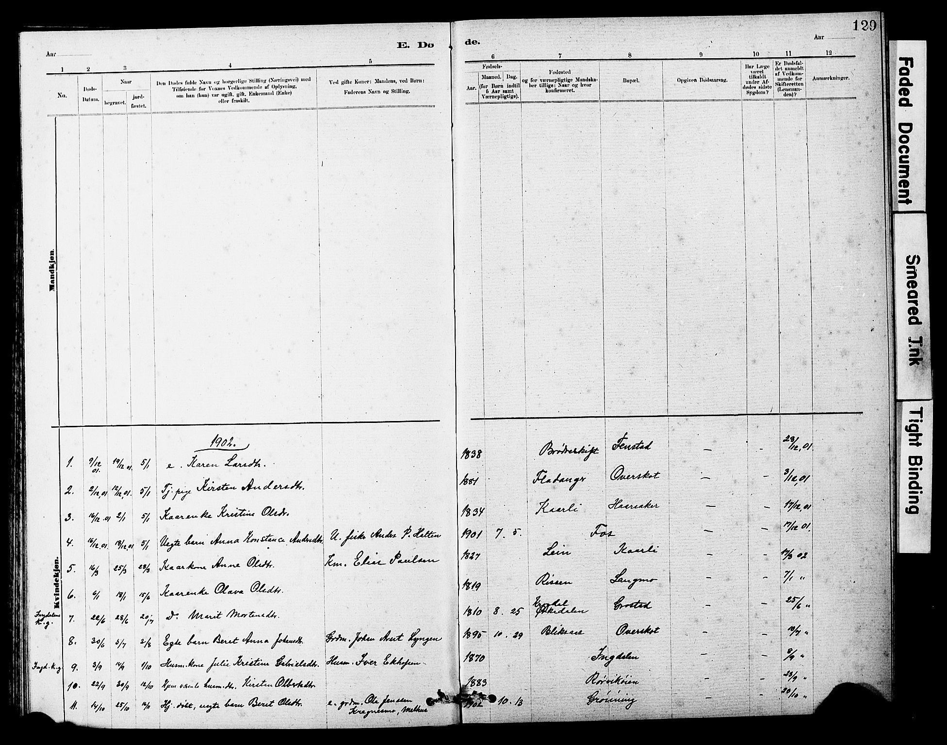 Ministerialprotokoller, klokkerbøker og fødselsregistre - Sør-Trøndelag, SAT/A-1456/646/L0628: Parish register (copy) no. 646C01, 1880-1903, p. 129