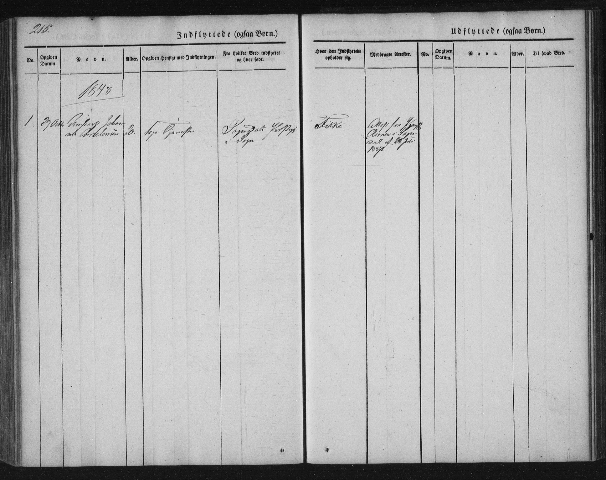 Ministerialprotokoller, klokkerbøker og fødselsregistre - Nordland, AV/SAT-A-1459/859/L0843: Parish register (official) no. 859A03, 1840-1848, p. 215