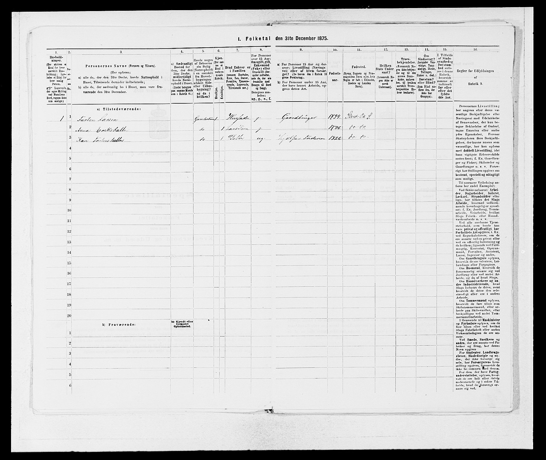 SAB, 1875 census for 1221P Stord, 1875, p. 542