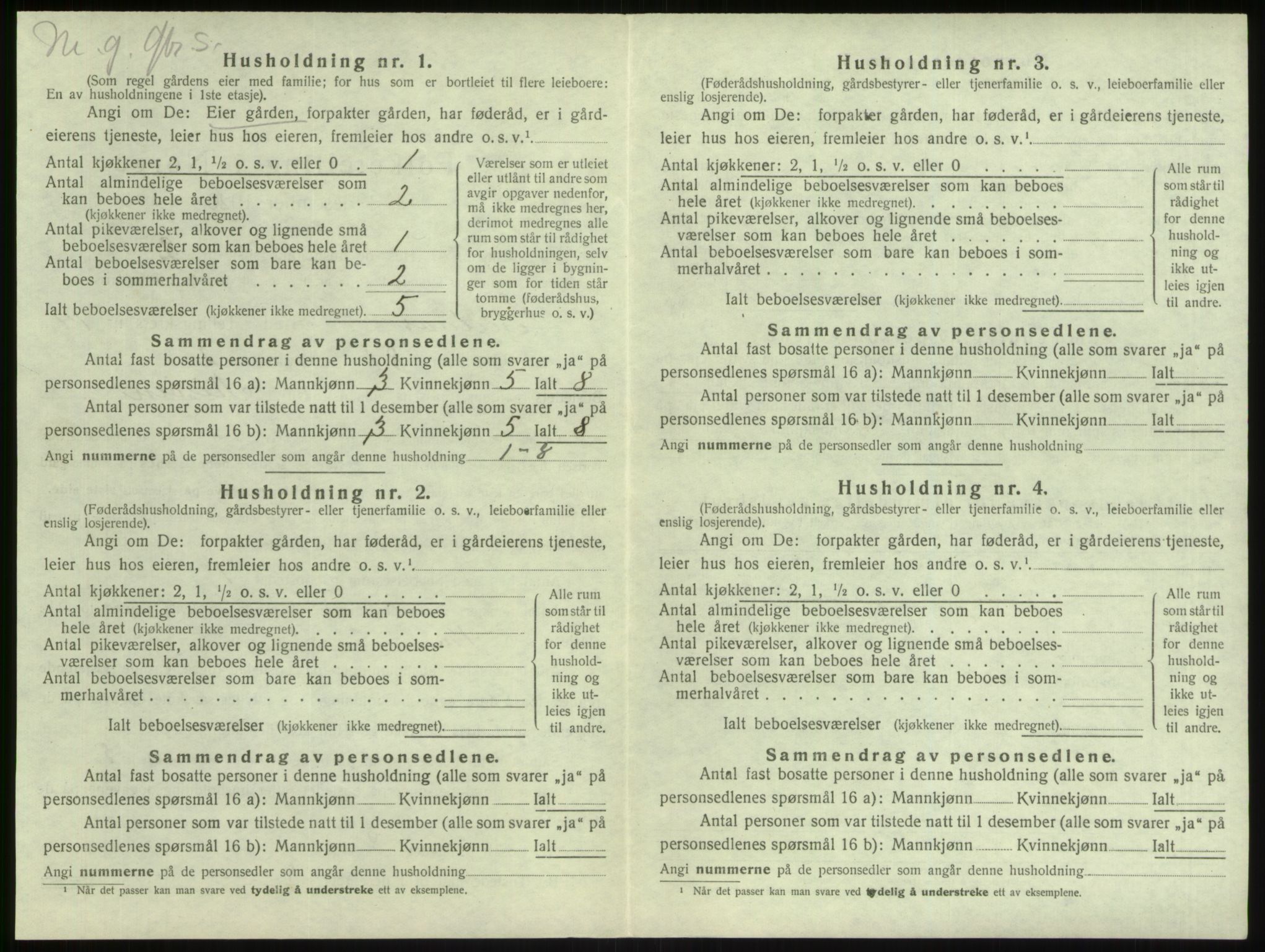 SAB, 1920 census for Lindås, 1920, p. 951