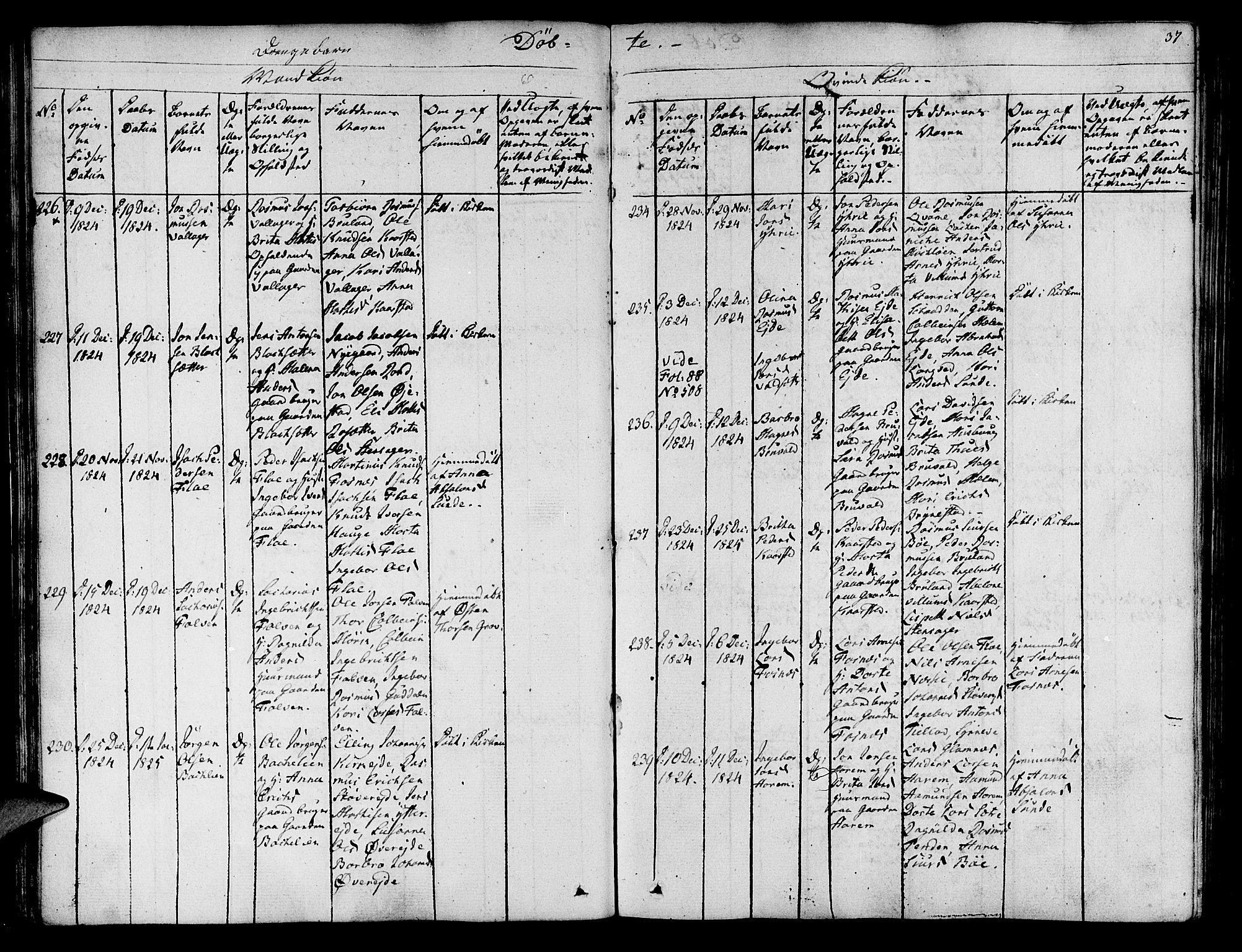 Innvik sokneprestembete, SAB/A-80501: Parish register (official) no. A 3, 1820-1832, p. 37