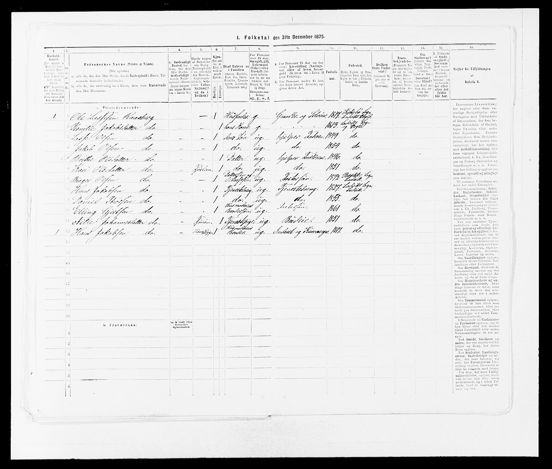 SAB, 1875 census for 1415P Lavik, 1875, p. 213