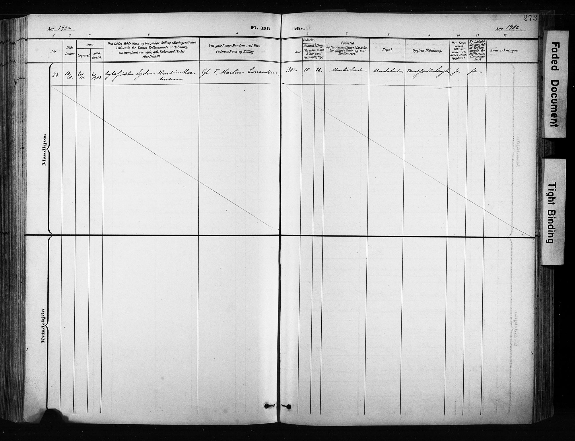 Ministerialprotokoller, klokkerbøker og fødselsregistre - Nordland, SAT/A-1459/880/L1134: Parish register (official) no. 880A08, 1899-1908, p. 273