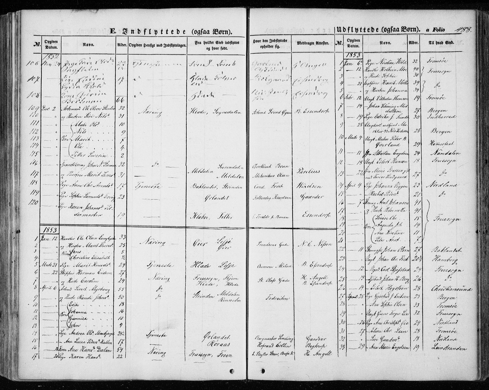 Ministerialprotokoller, klokkerbøker og fødselsregistre - Sør-Trøndelag, SAT/A-1456/601/L0051: Parish register (official) no. 601A19, 1848-1857, p. 488