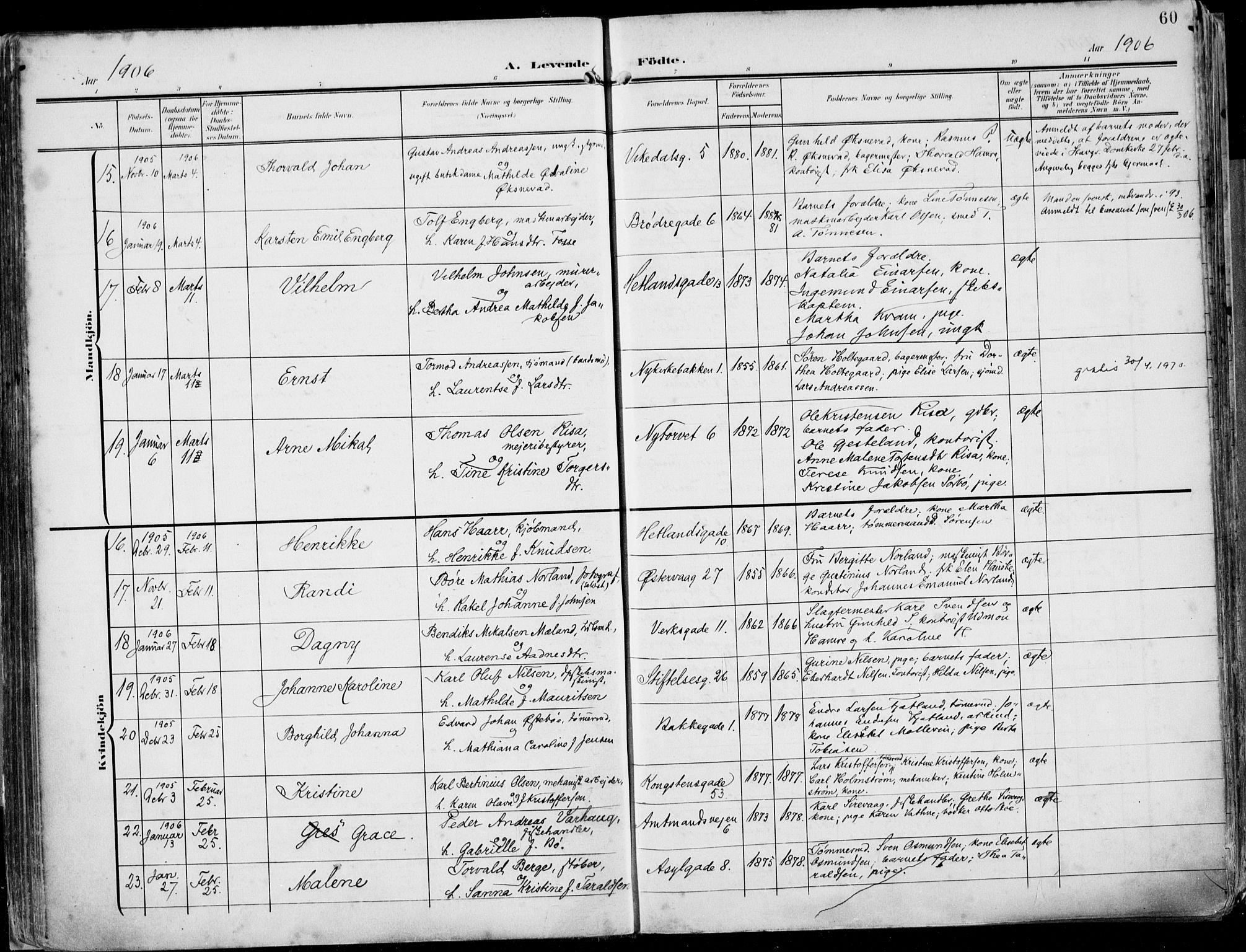 St. Petri sokneprestkontor, AV/SAST-A-101813/002/A/L0005: Parish register (official) no. A 23, 1902-1918, p. 60